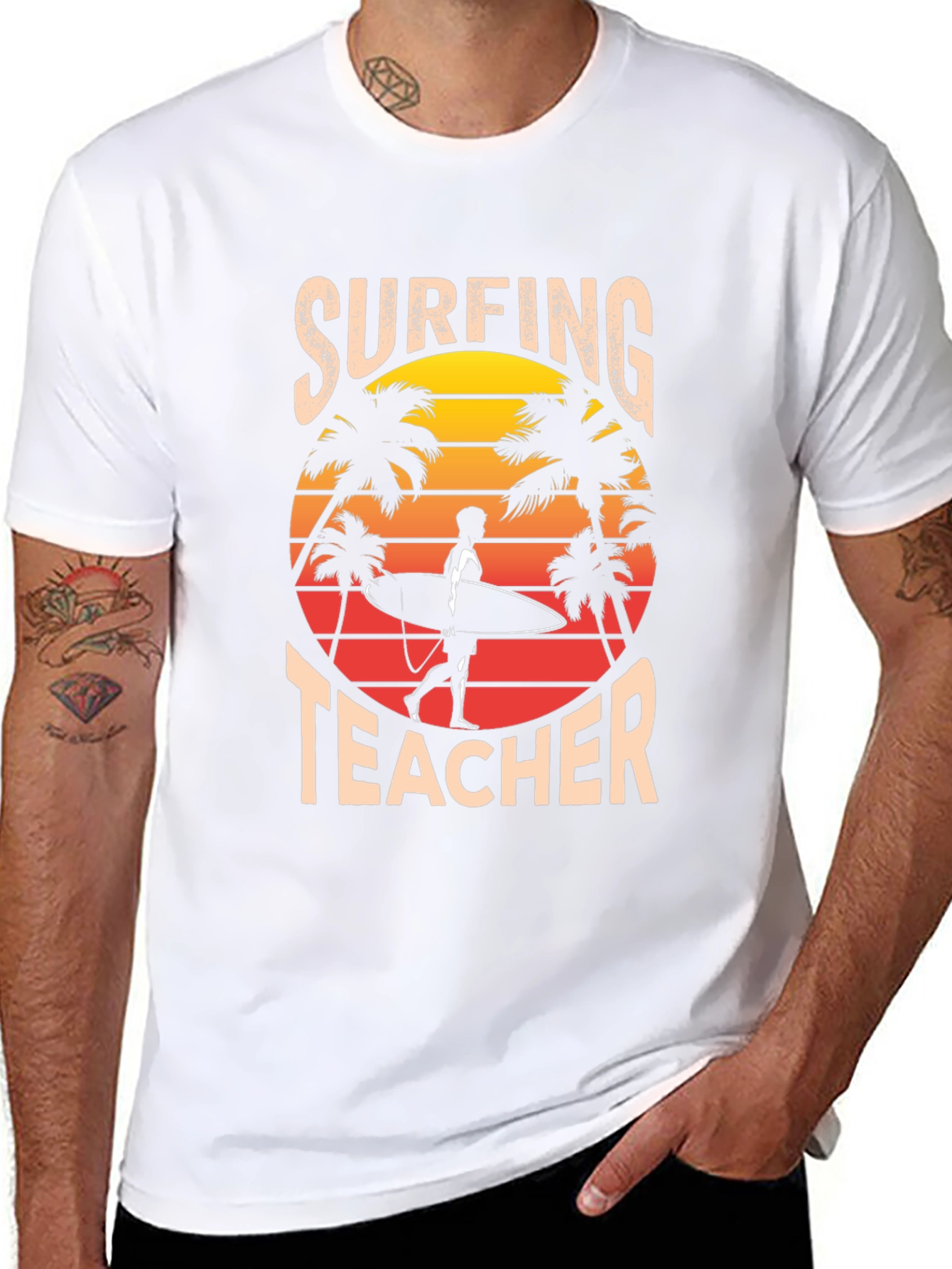 Surfing Teacher Graphic Tee - Beach Vibes