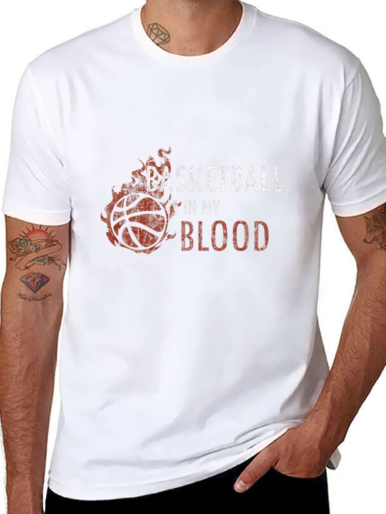 Basketball Is In My Blood Graphic T-Shirt
