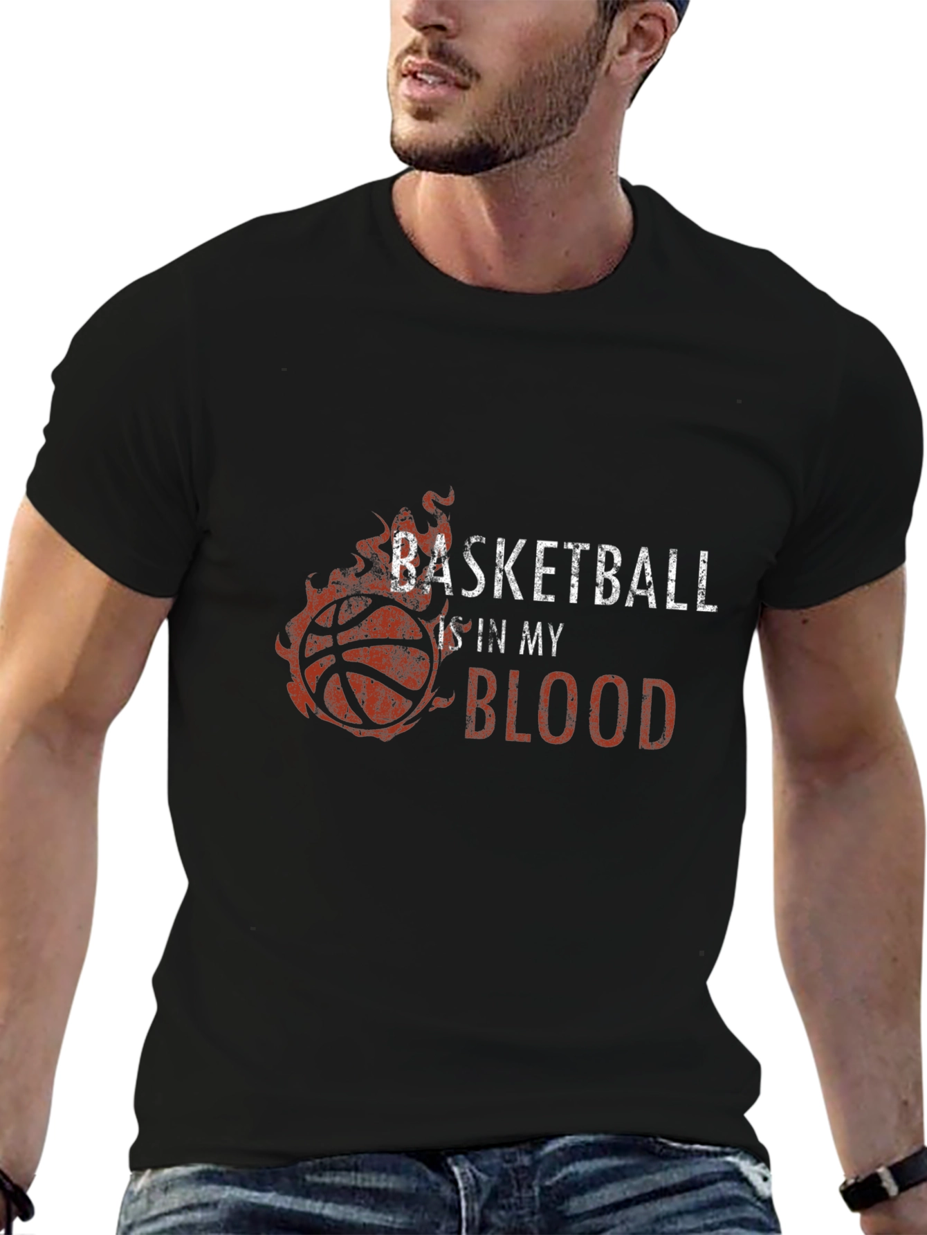 Basketball Is In My Blood Graphic T-Shirt