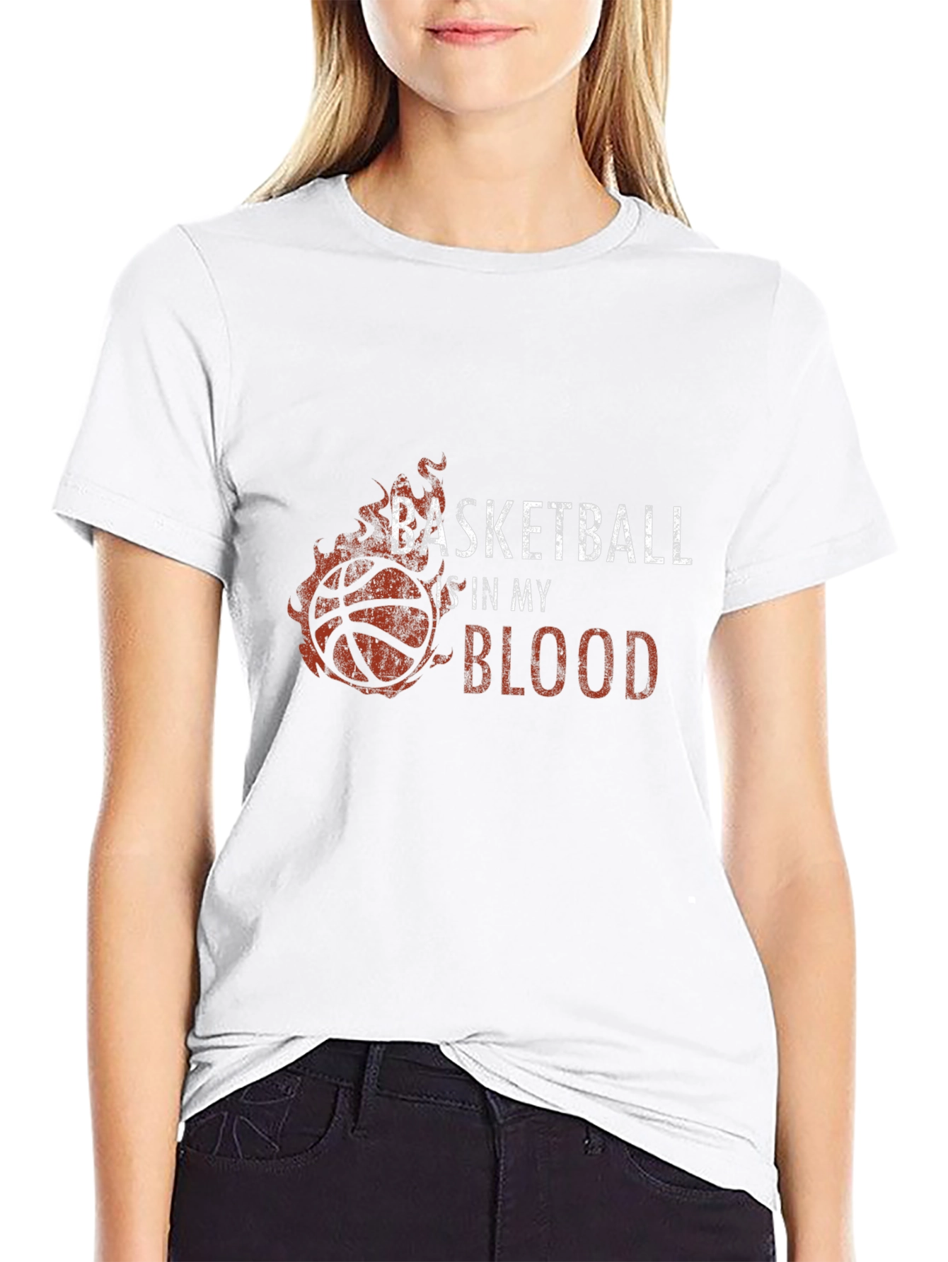 Basketball Is In My Blood Graphic T-Shirt