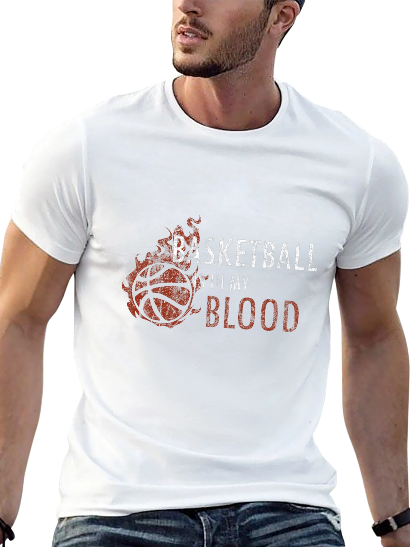 Basketball Is In My Blood Graphic T-Shirt