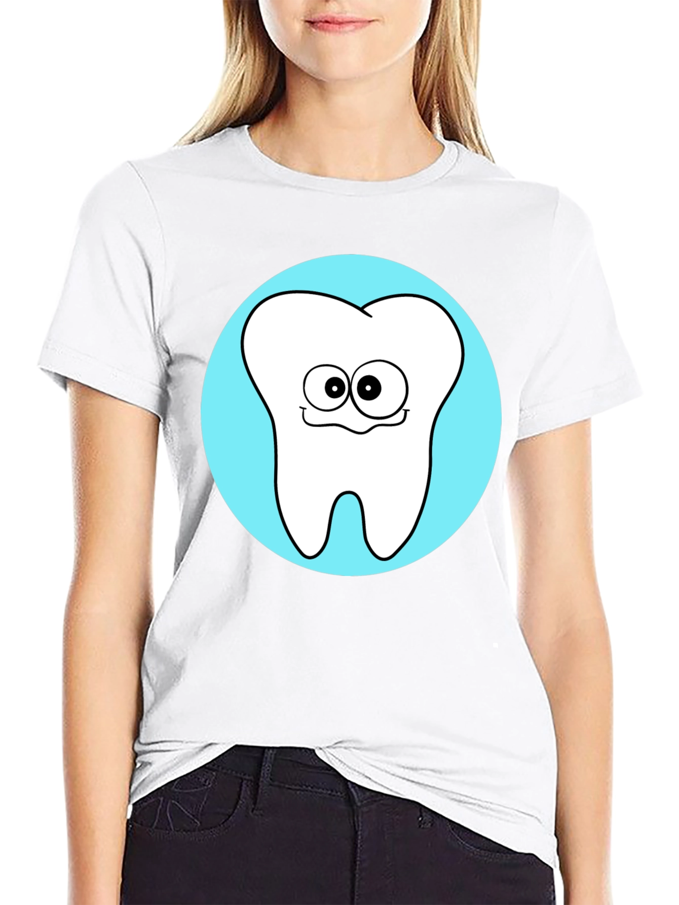 Funny Tooth Graphic T-Shirt - Black Cotton Tee