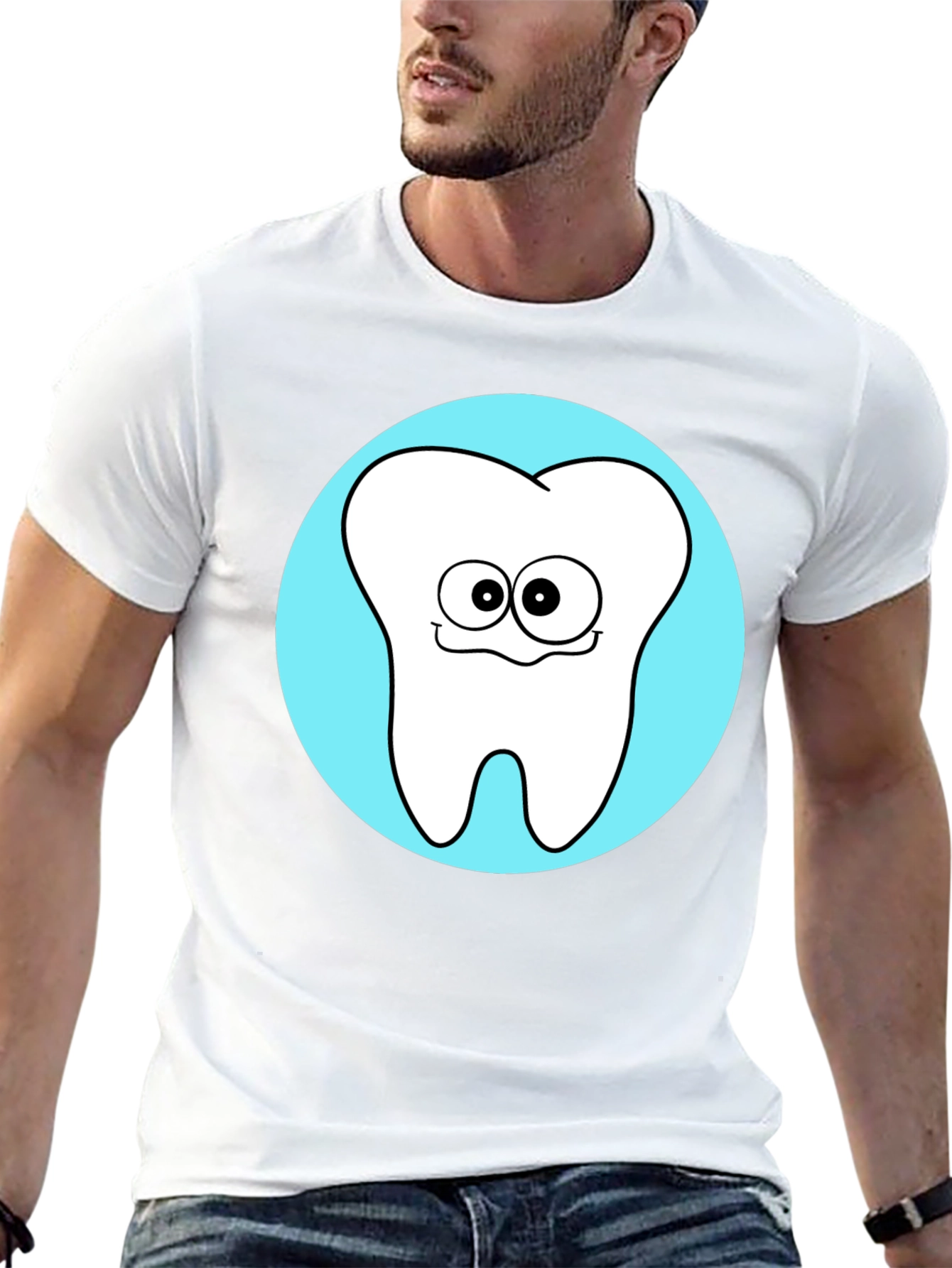Funny Tooth Graphic T-Shirt - Black Cotton Tee
