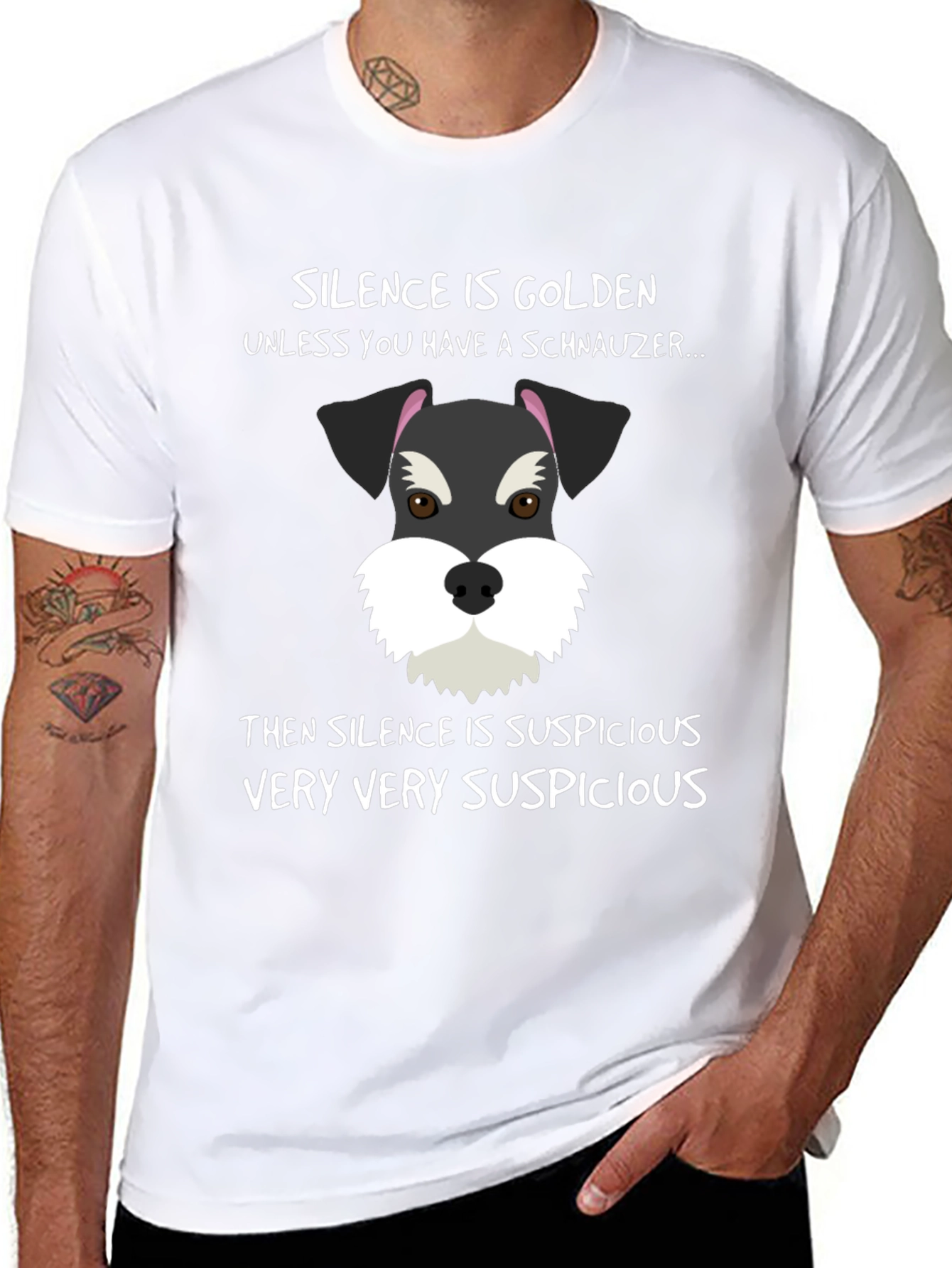 Schnauzer Silence Suspicious T-Shirt
