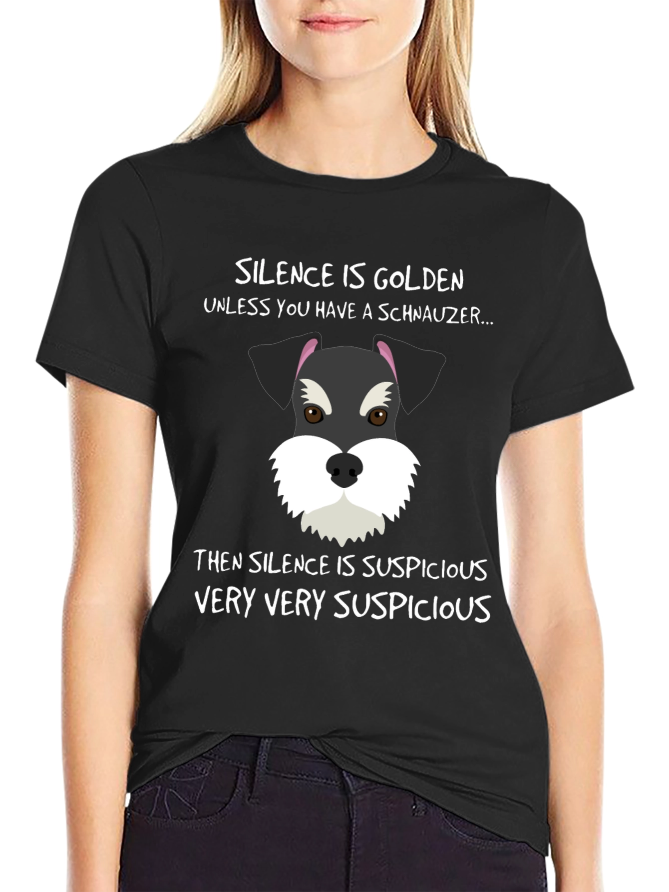 Schnauzer Silence Suspicious T-Shirt
