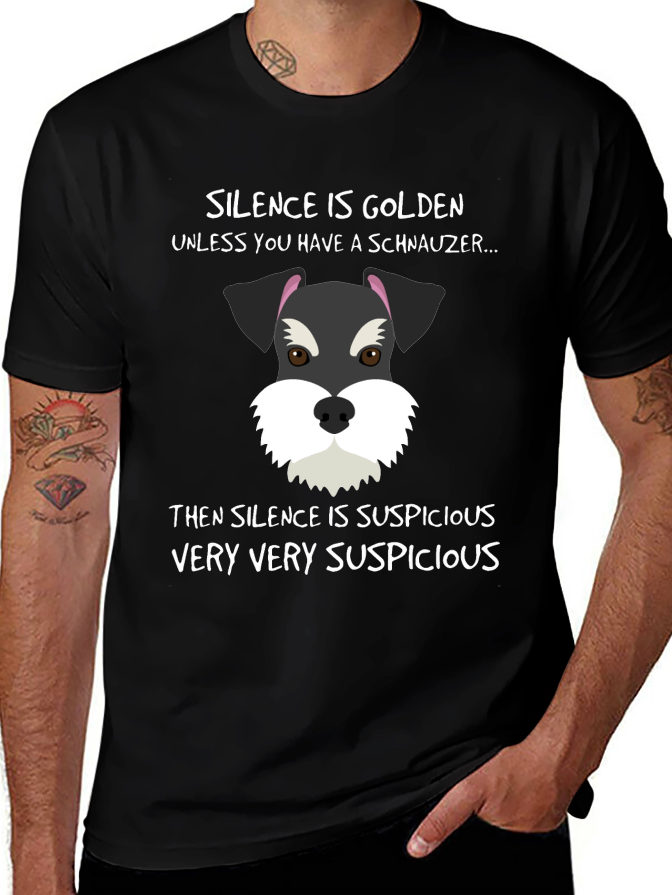 Schnauzer Silence Suspicious T-Shirt