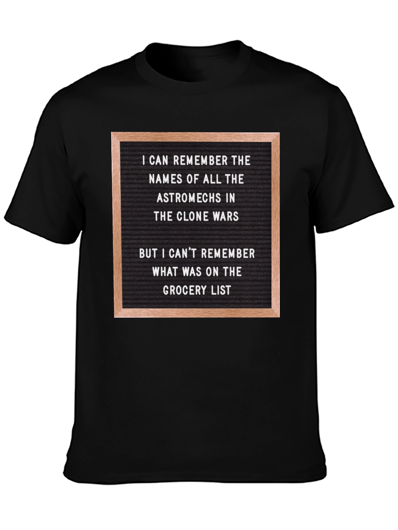 Clone Wars Astromech Grocery List Mens T-Shirt