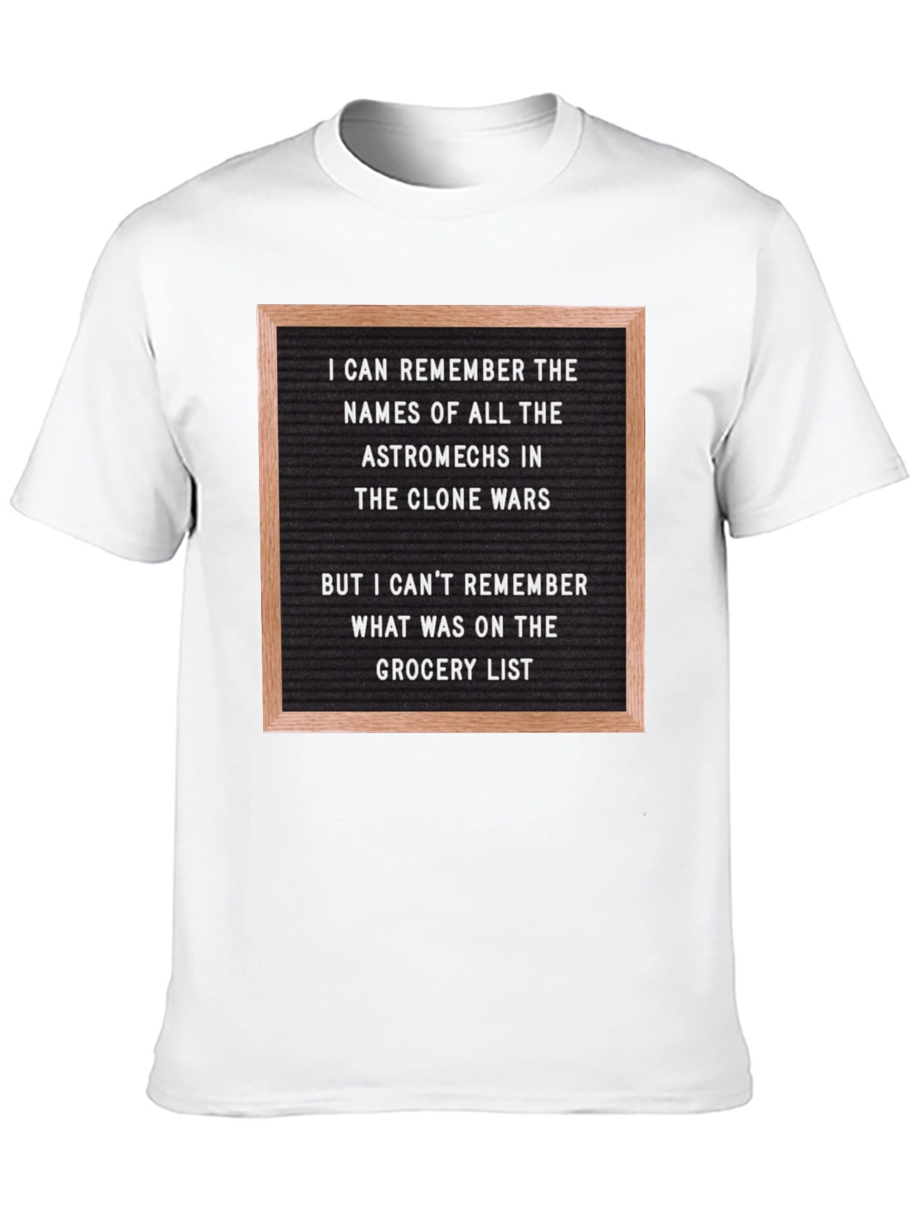 Clone Wars Astromech Grocery List Mens T-Shirt