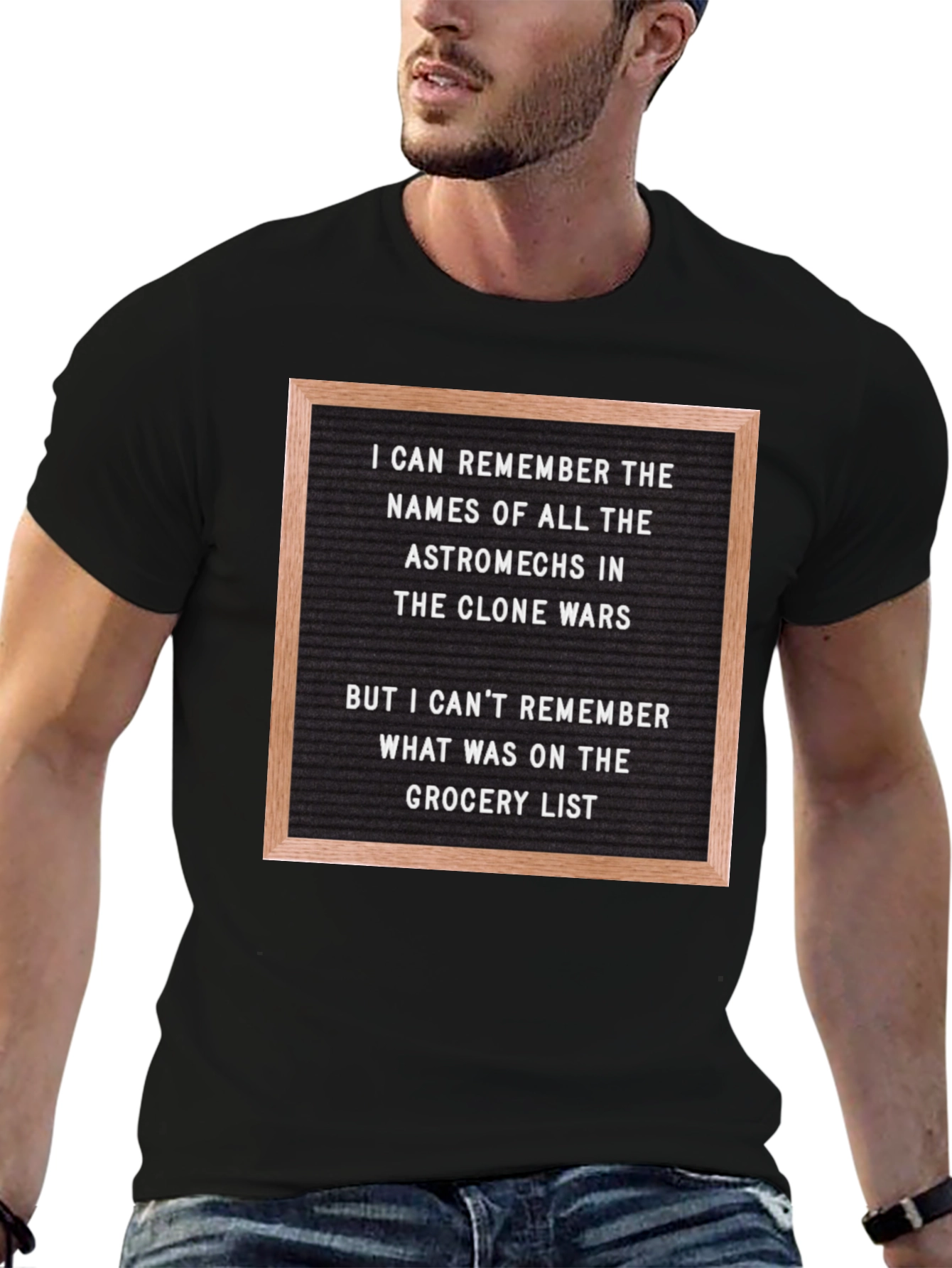 Clone Wars Astromech Grocery List Mens T-Shirt
