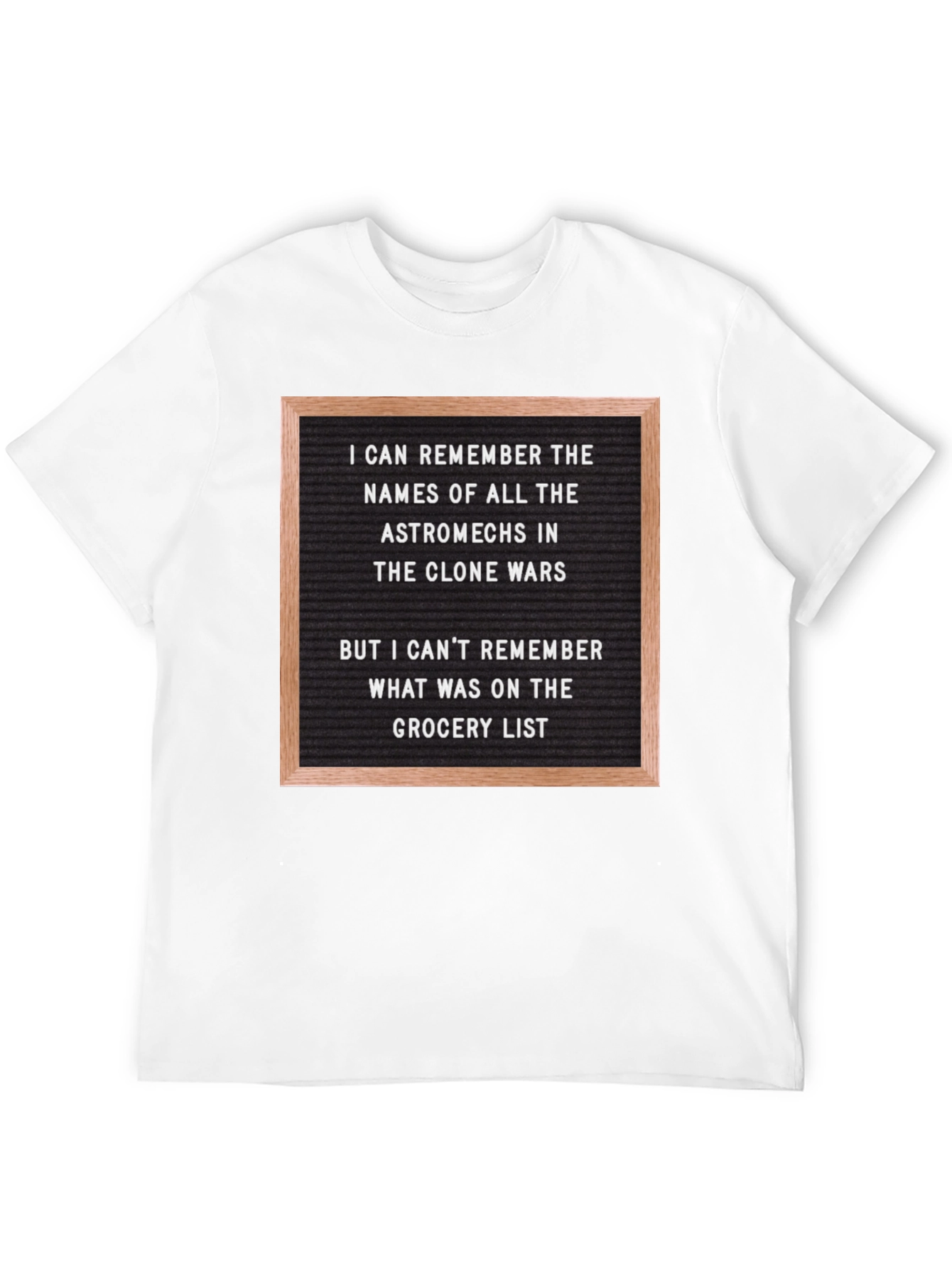 Clone Wars Astromech Grocery List Mens T-Shirt