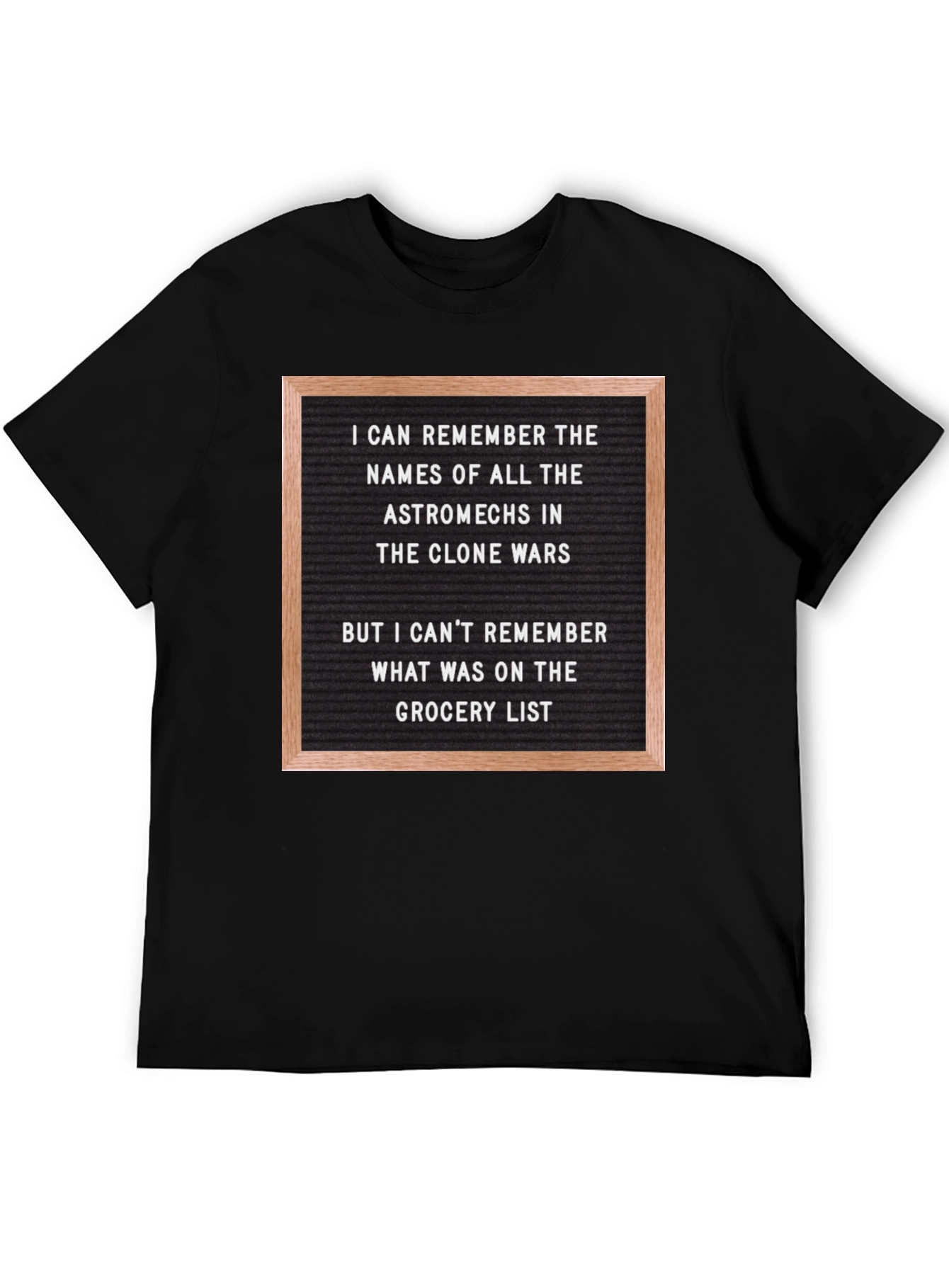 Clone Wars Astromech Grocery List Mens T-Shirt