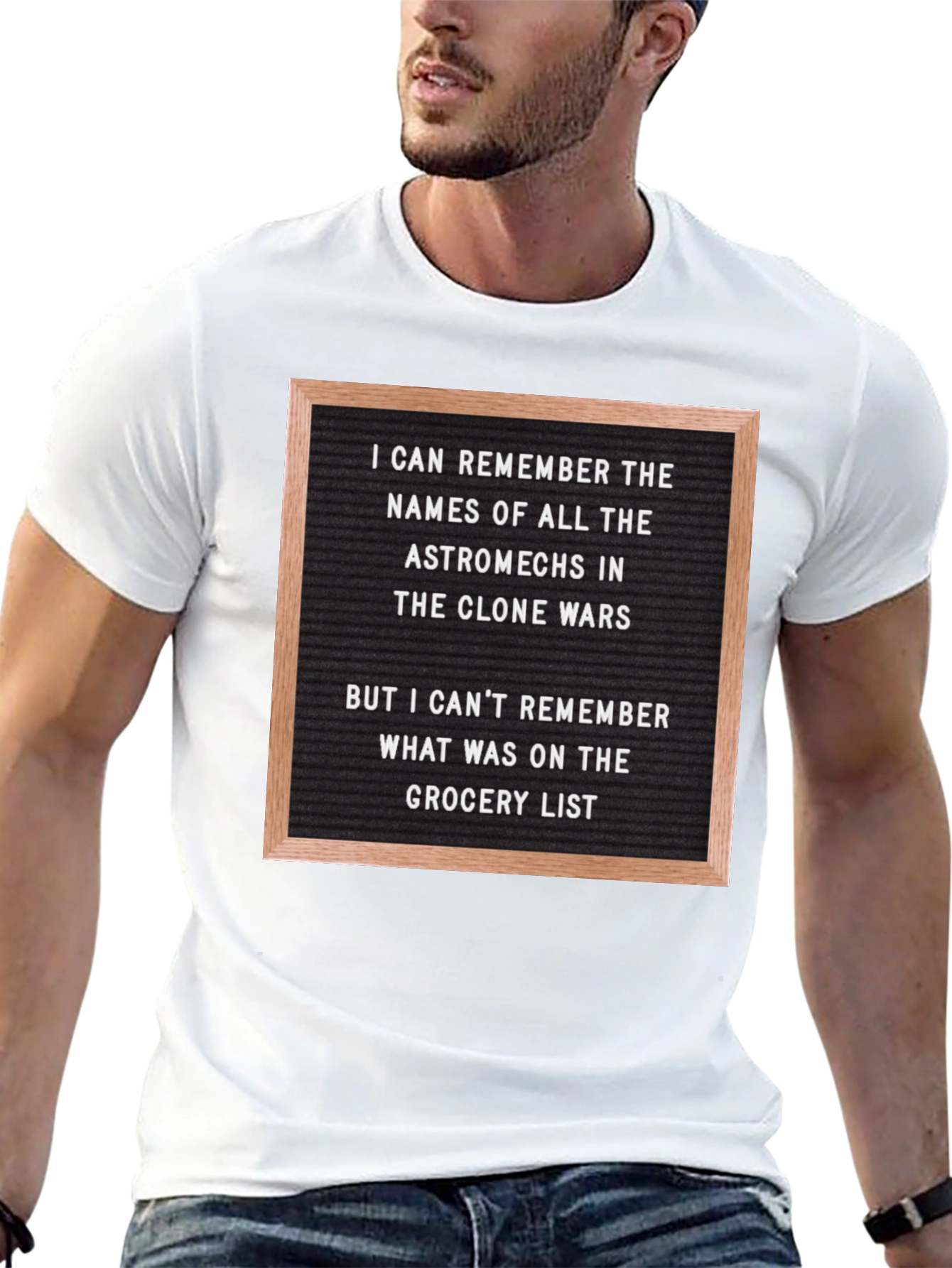 Clone Wars Astromech Grocery List Mens T-Shirt