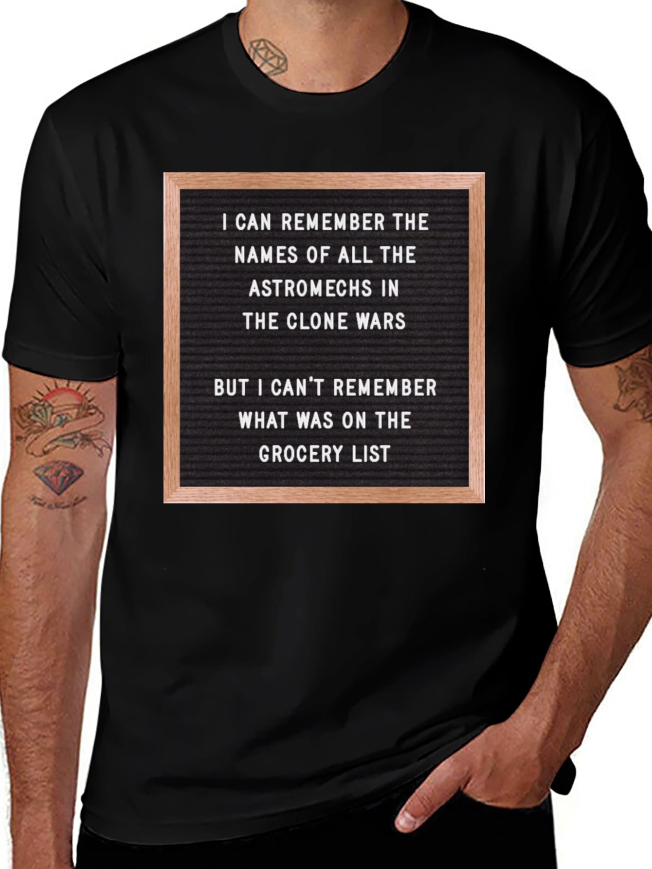 Clone Wars Astromech Grocery List Mens T-Shirt