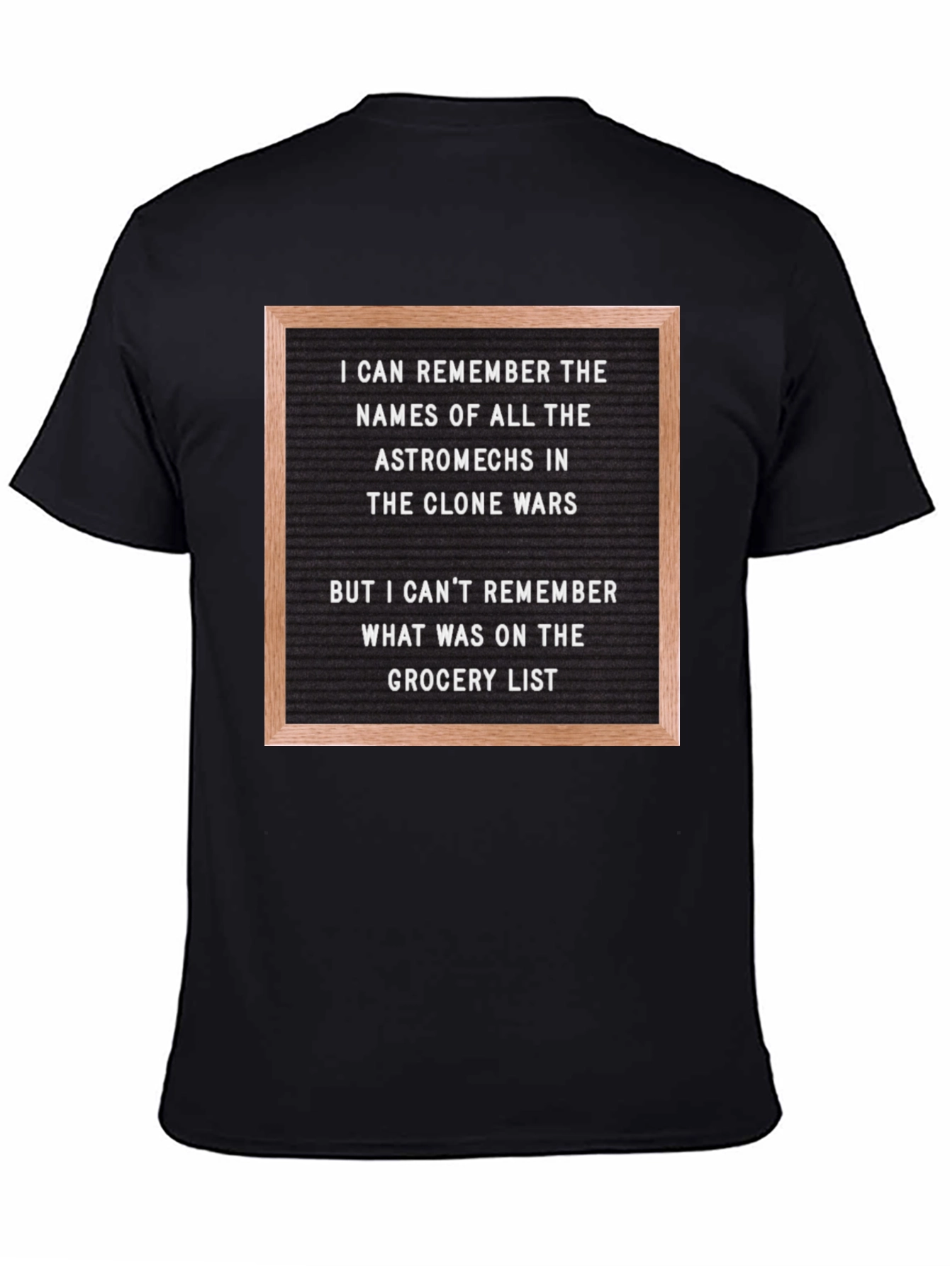 Clone Wars Astromech Grocery List Mens T-Shirt