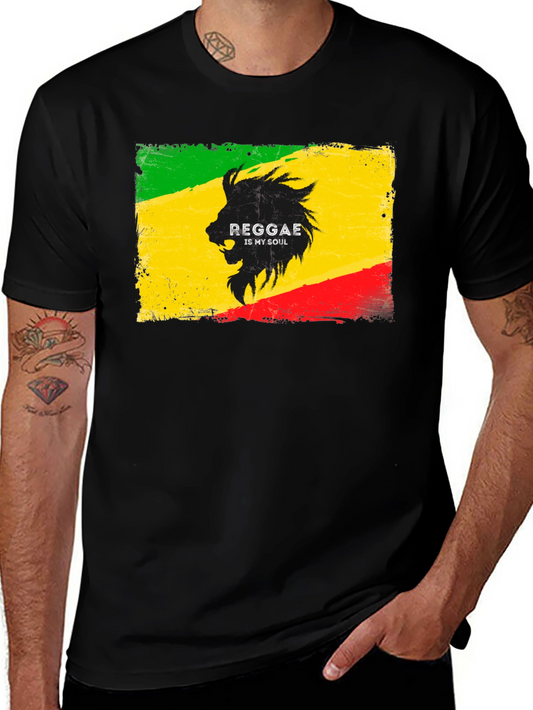 Reggae is My Soul T-Shirt - Lion Graphic Tee