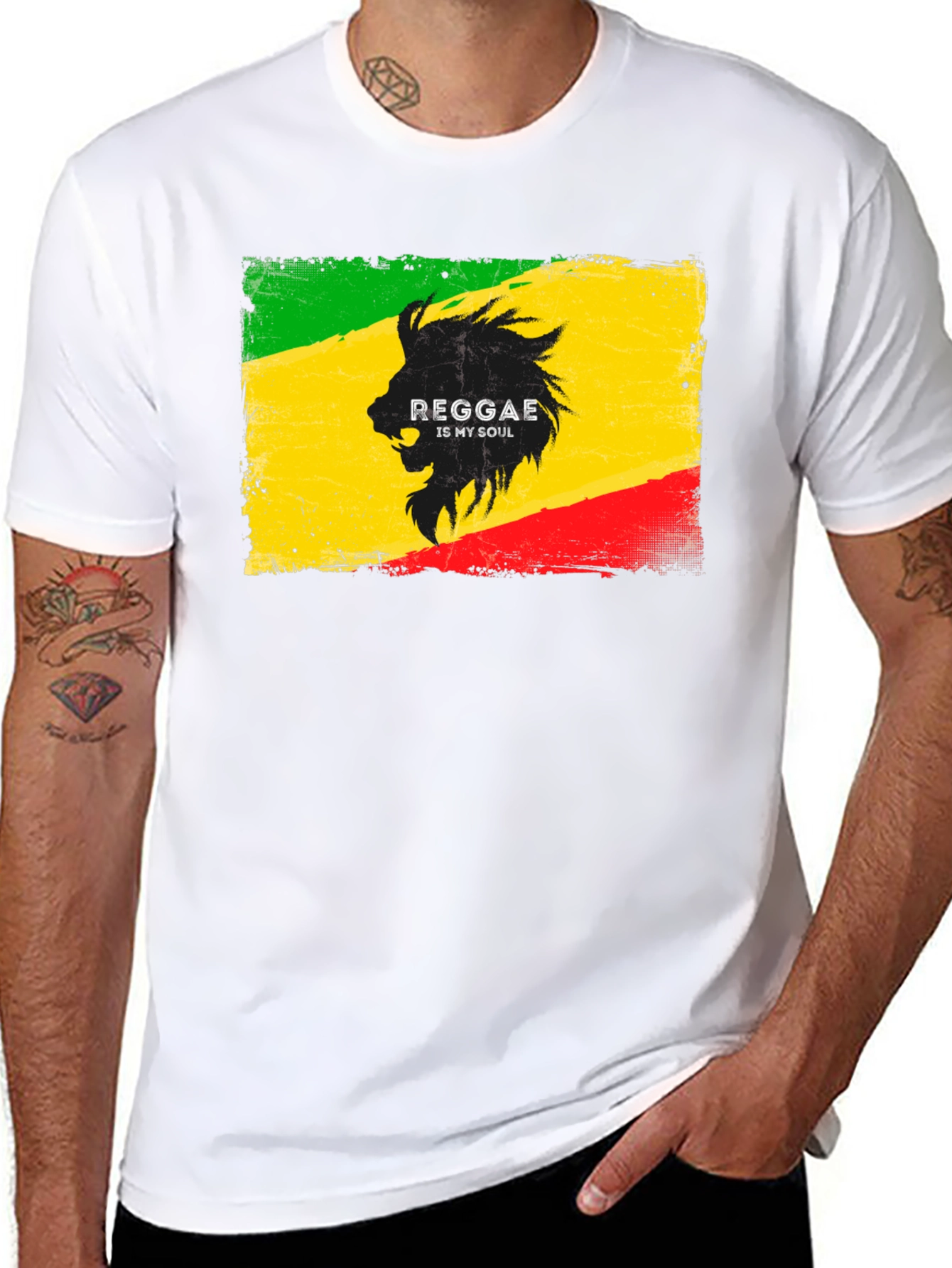 Reggae is My Soul T-Shirt - Lion Graphic Tee