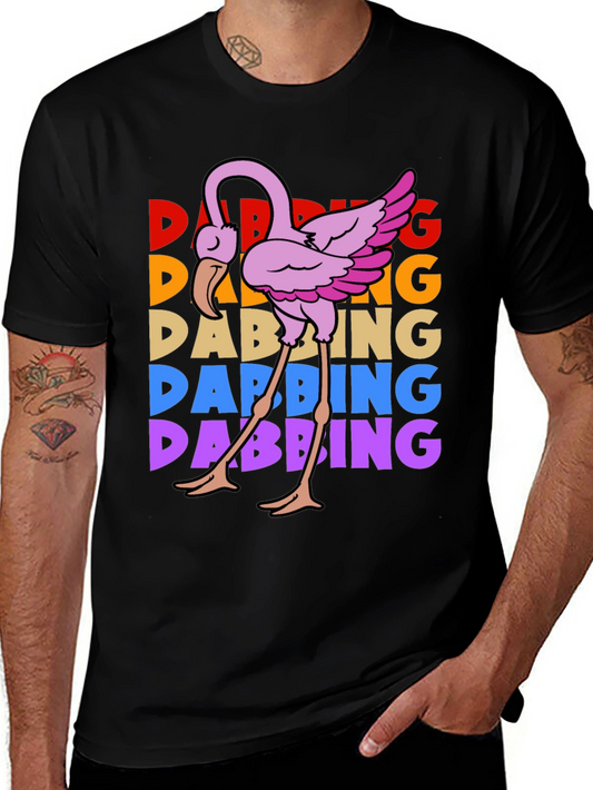 Dabbing Flamingo Graphic Tee - Trendy & Fun!
