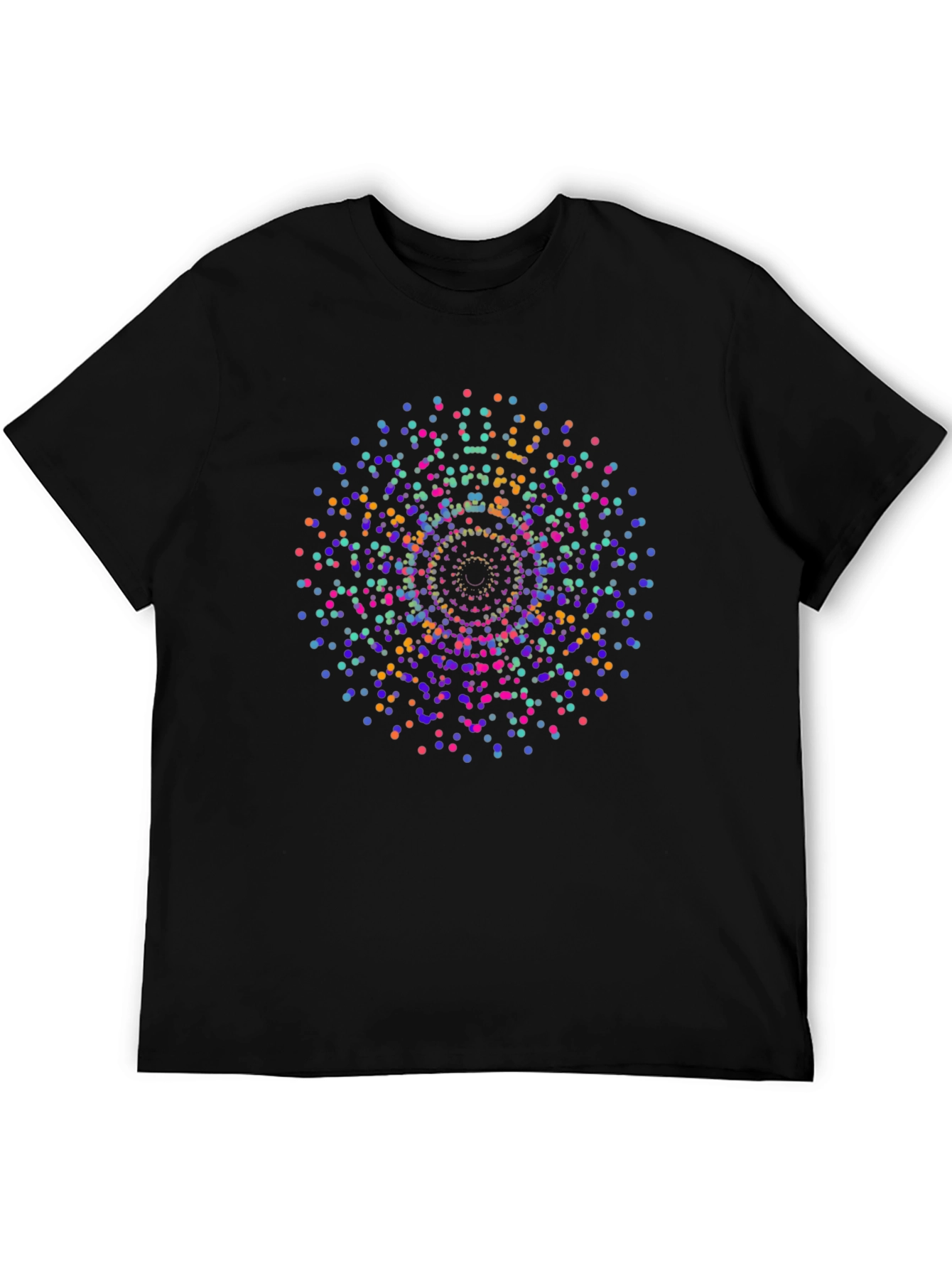 Vibrant Mandala Dot T-Shirt - Modern Graphic Tee