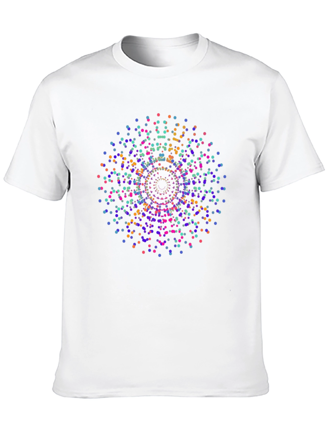 Vibrant Mandala Dot T-Shirt - Modern Graphic Tee