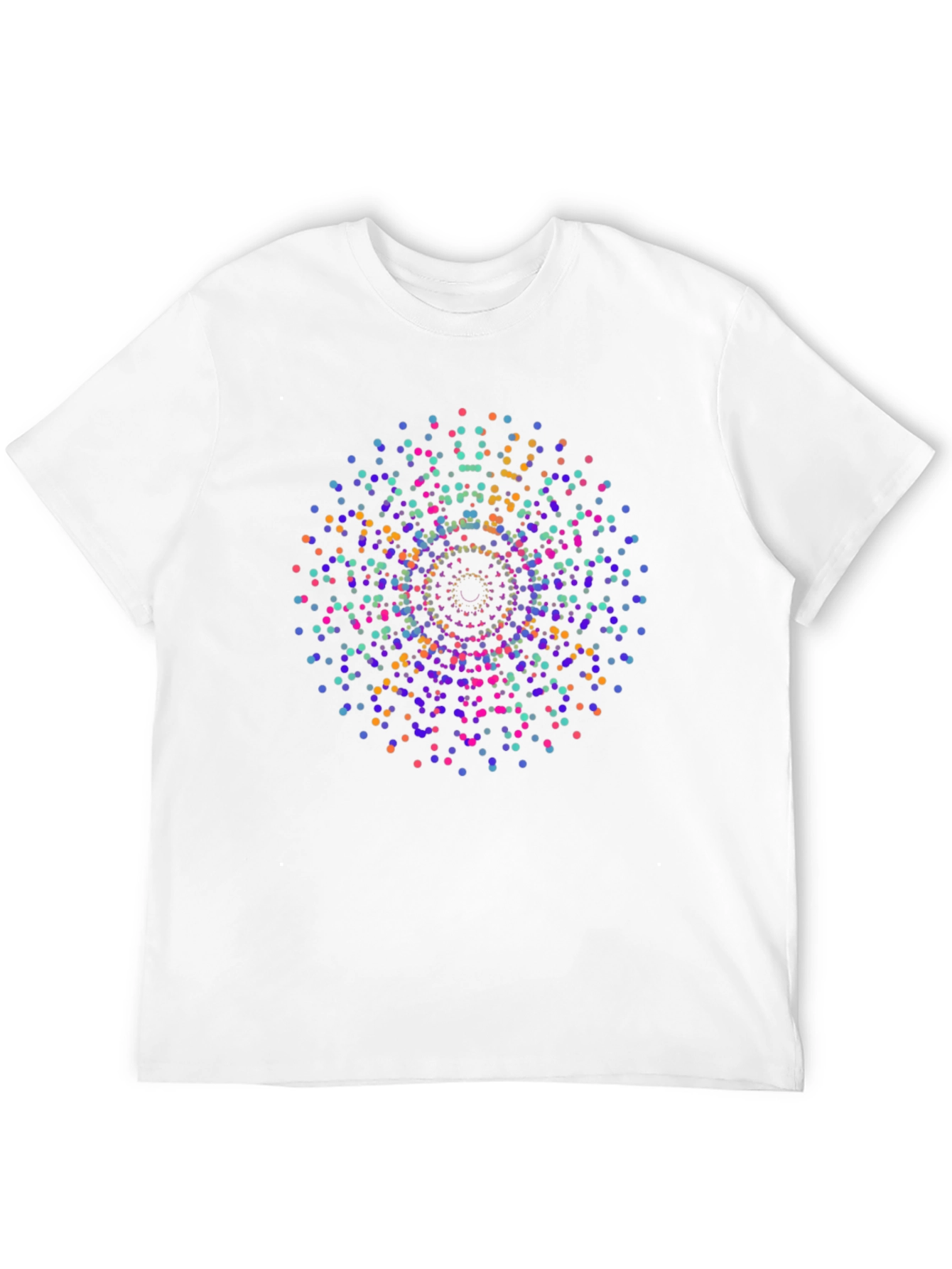 Vibrant Mandala Dot T-Shirt - Modern Graphic Tee