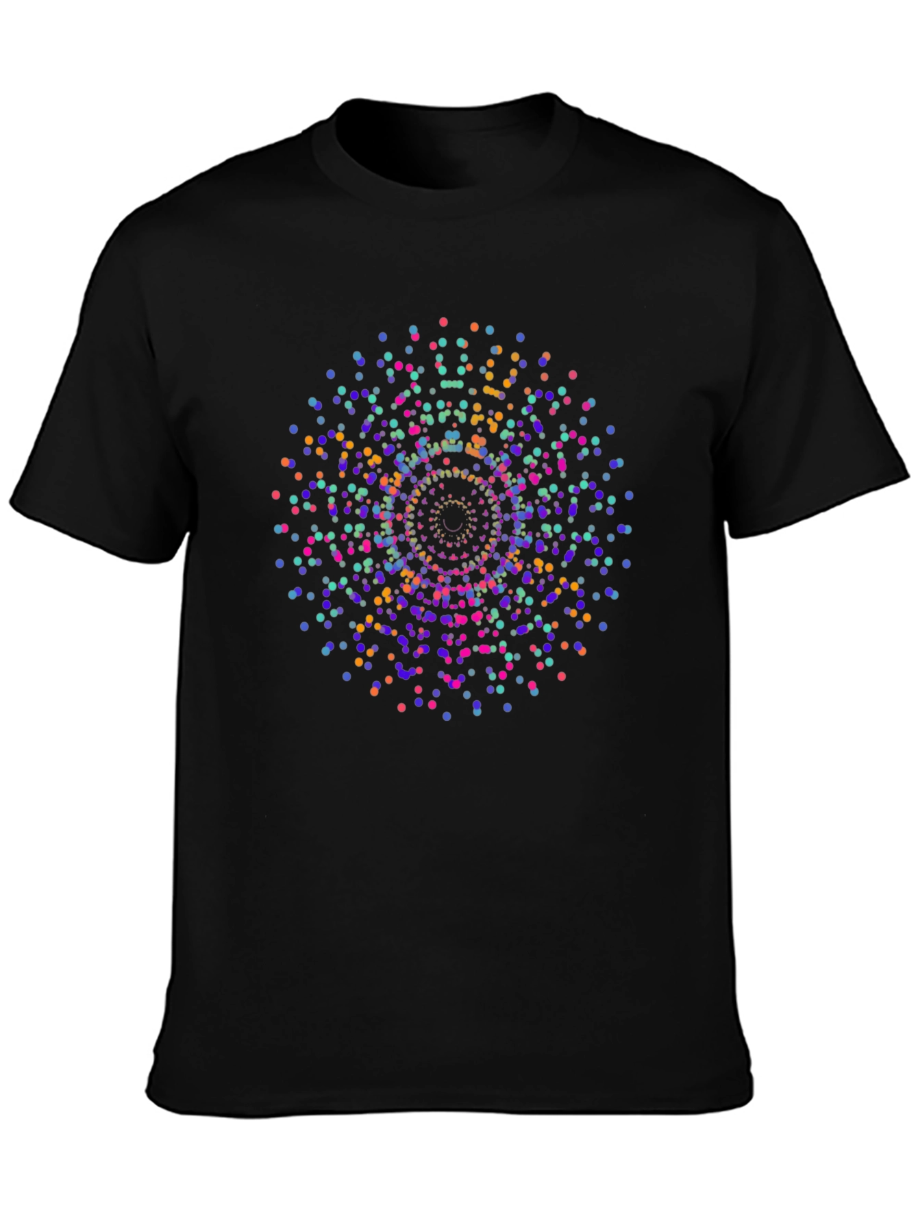 Vibrant Mandala Dot T-Shirt - Modern Graphic Tee