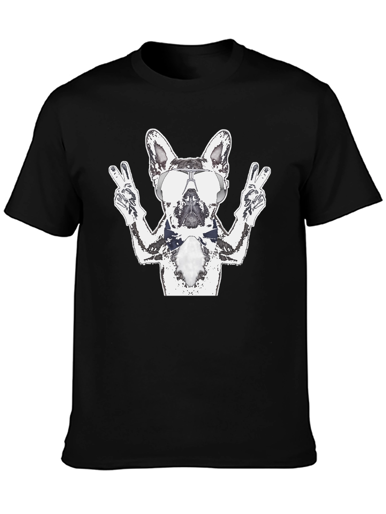 Cool Dog Graphic Tee - Mens Black T-Shirt