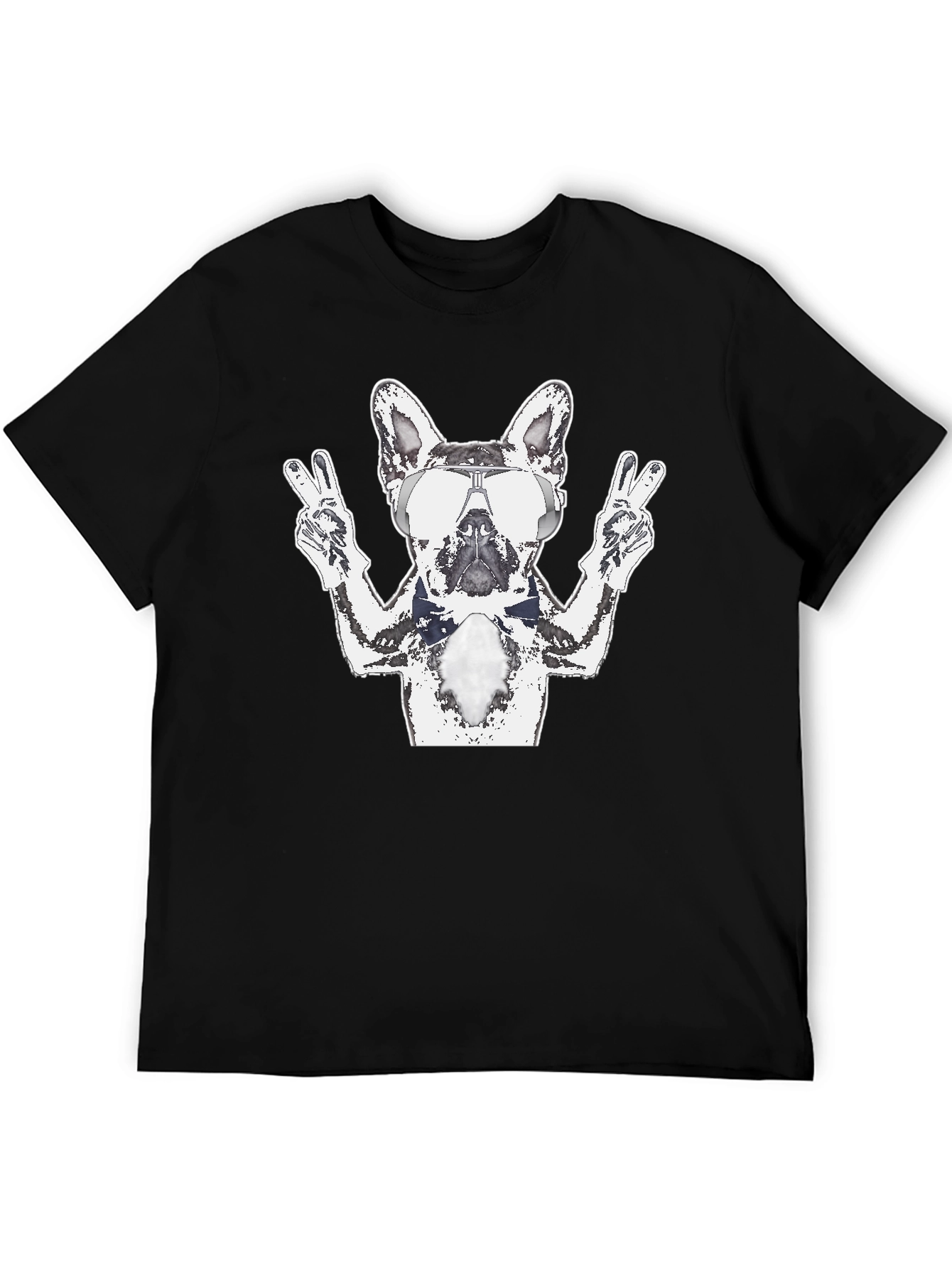 Cool Dog Graphic Tee - Mens Black T-Shirt