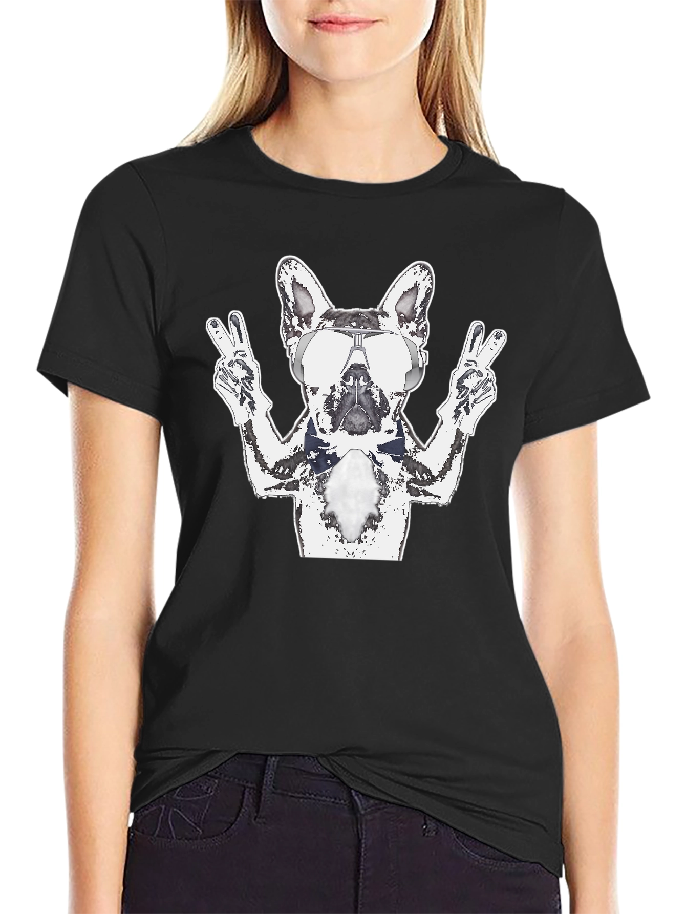 Cool Dog Graphic Tee - Mens Black T-Shirt