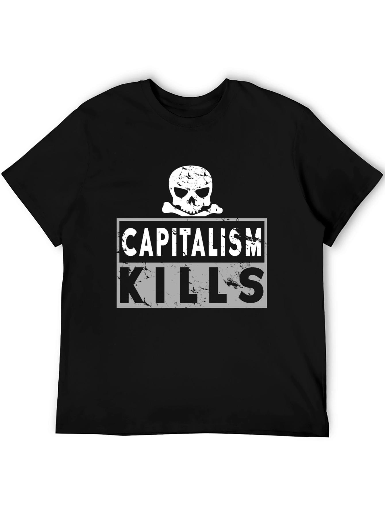 Capitalism Kills Skull Graphic T-Shirt