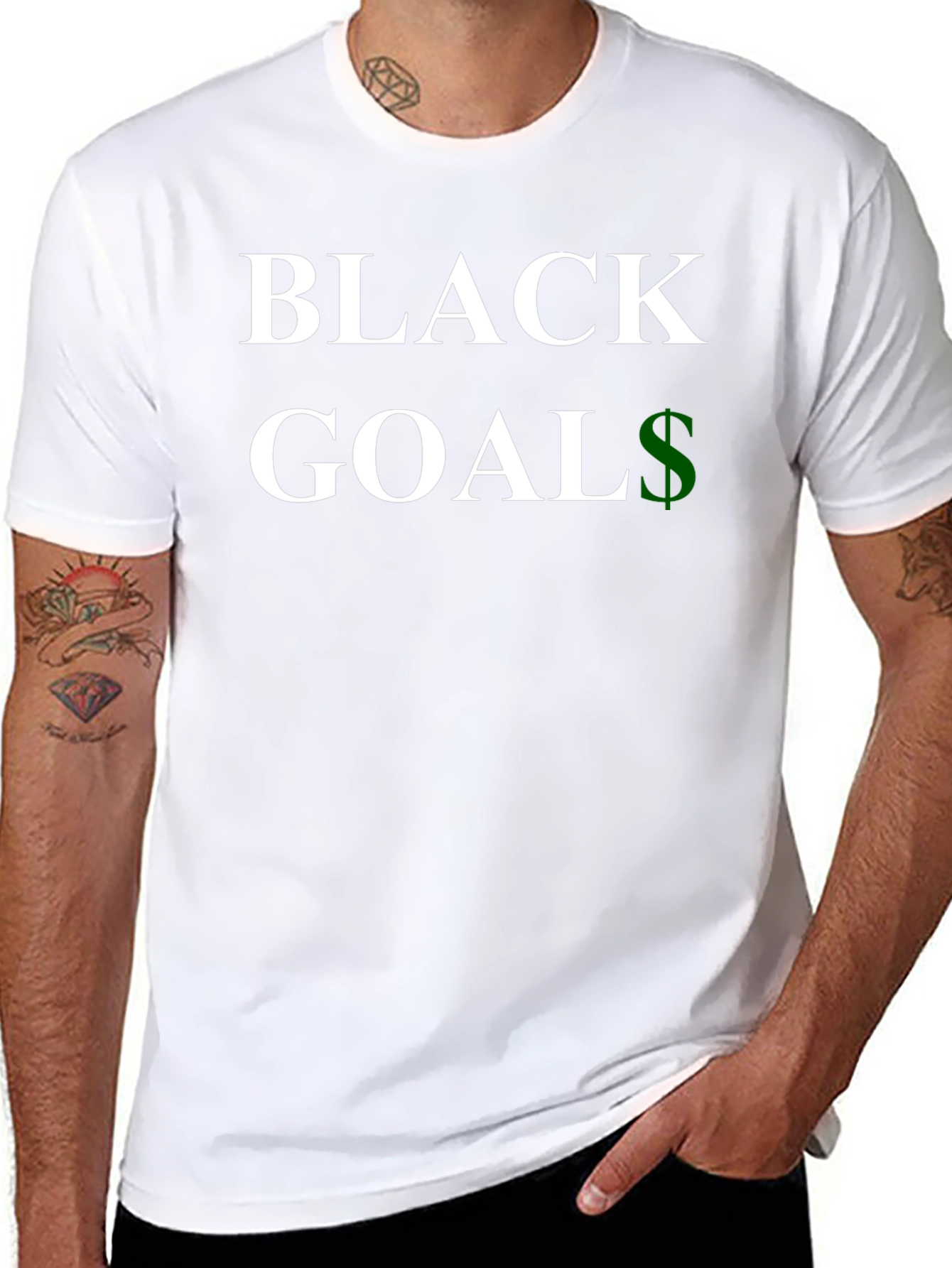 Black Goals T-Shirt - Stylish Statement Tee