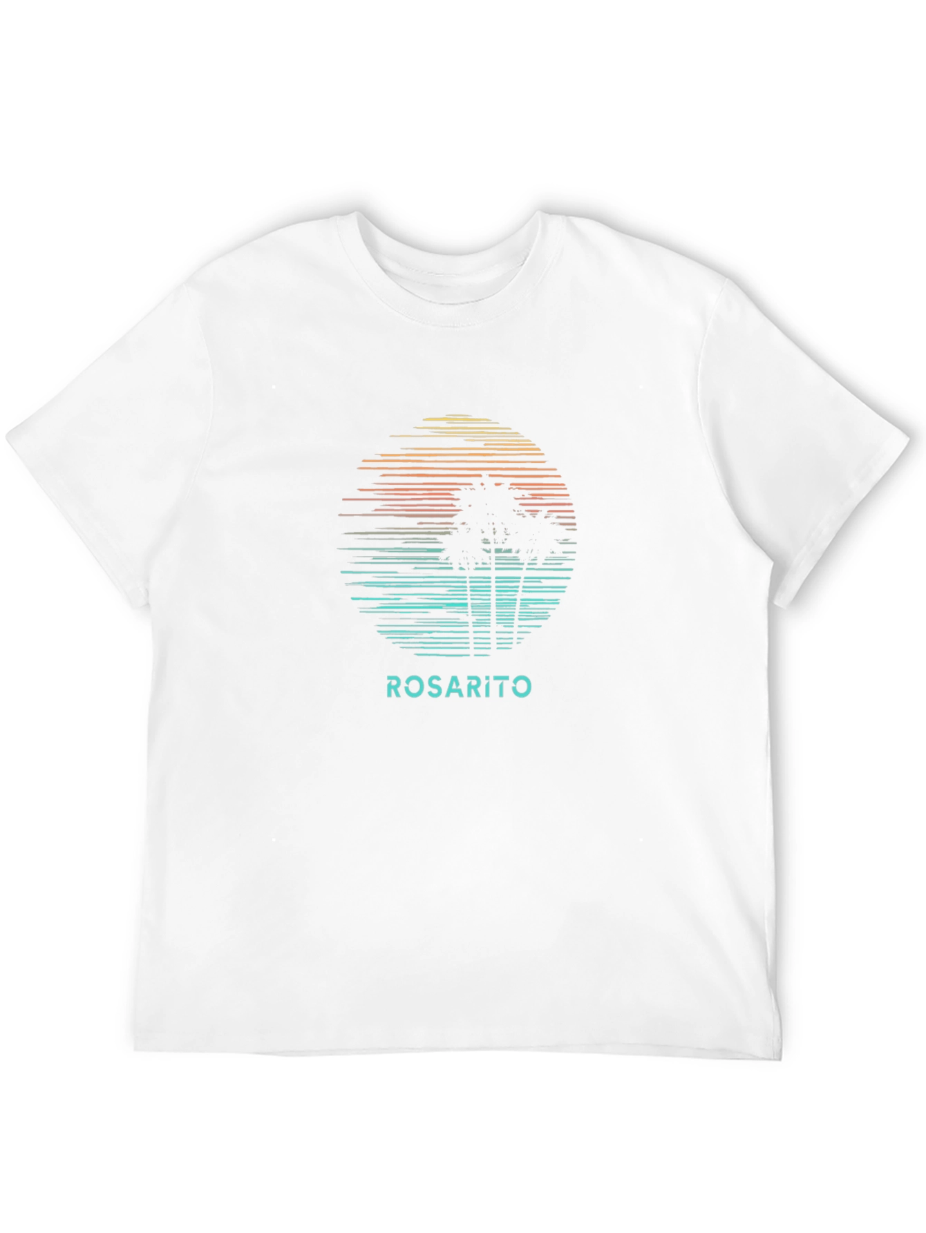 Rosarito Sunset Graphic Tee - Retro Palm Tree T-Shirt