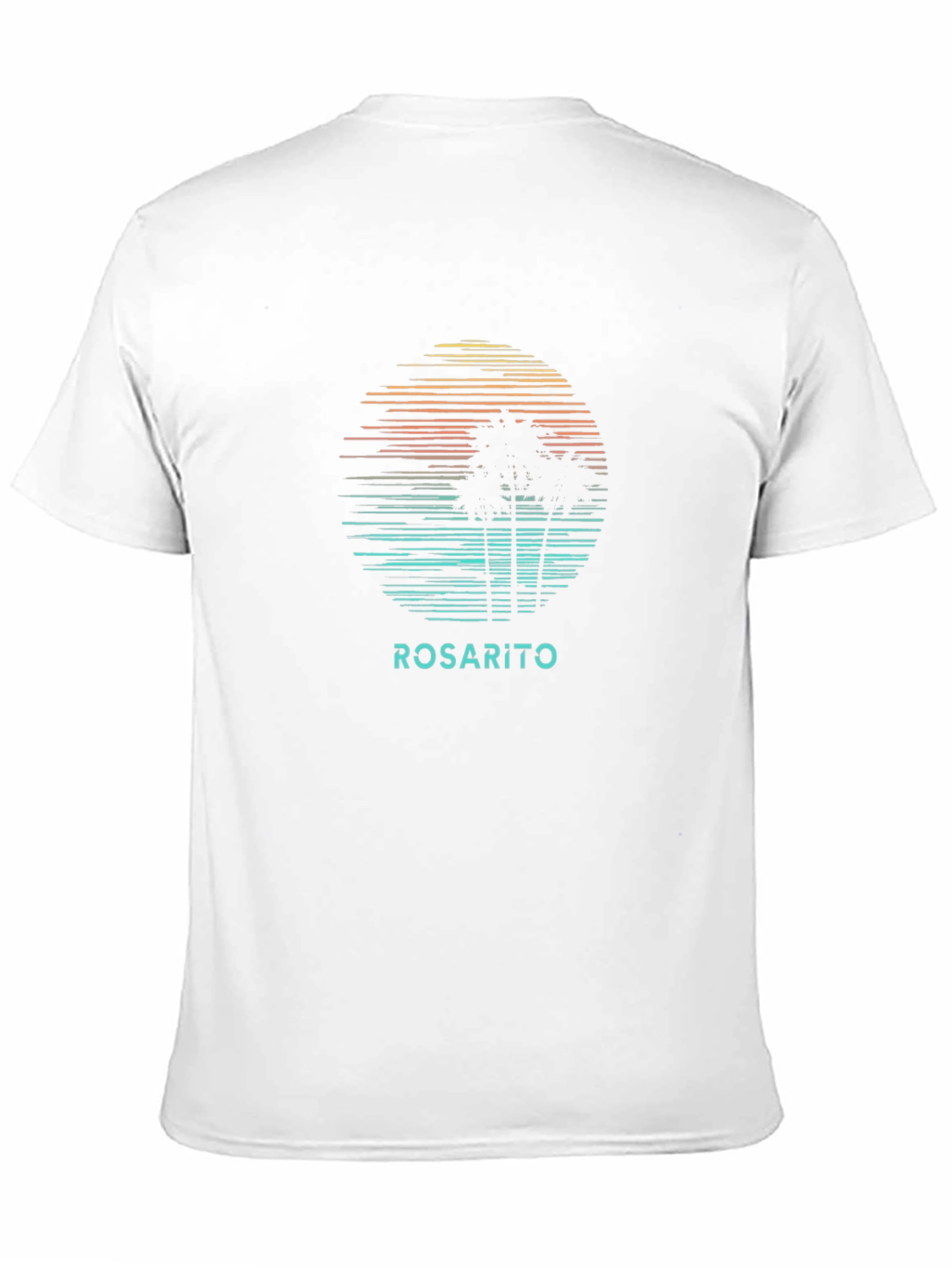 Rosarito Sunset Graphic Tee - Retro Palm Tree T-Shirt