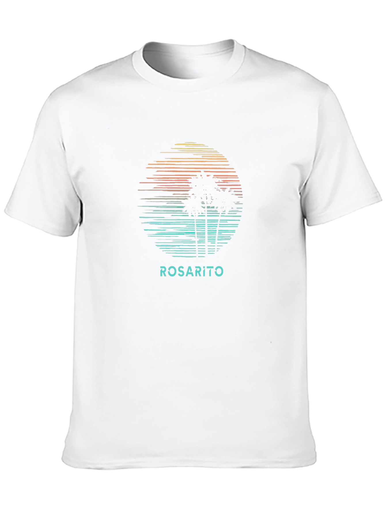 Rosarito Sunset Graphic Tee - Retro Palm Tree T-Shirt