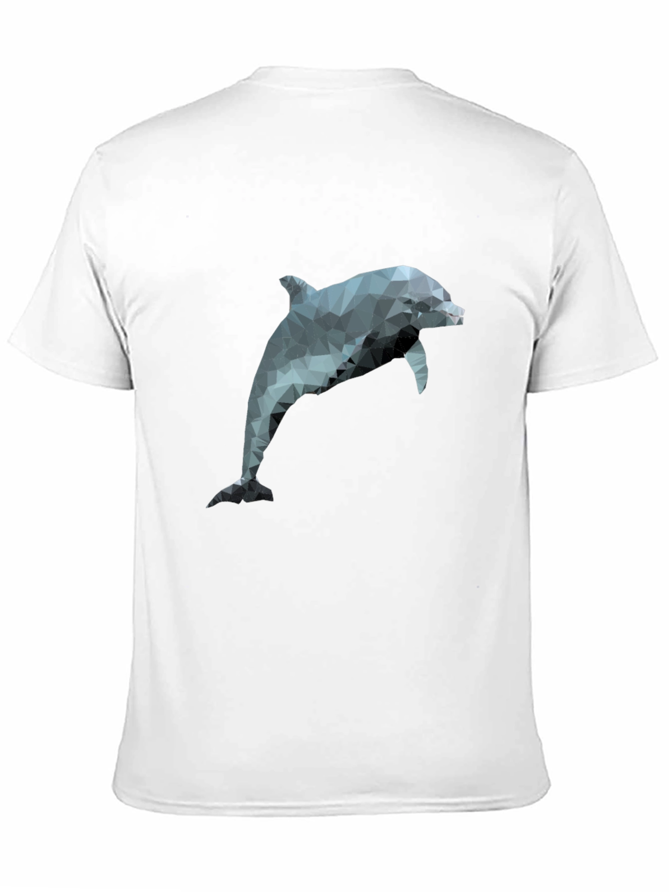 Geometric Dolphin T-Shirt - Black Poly Cotton Blend