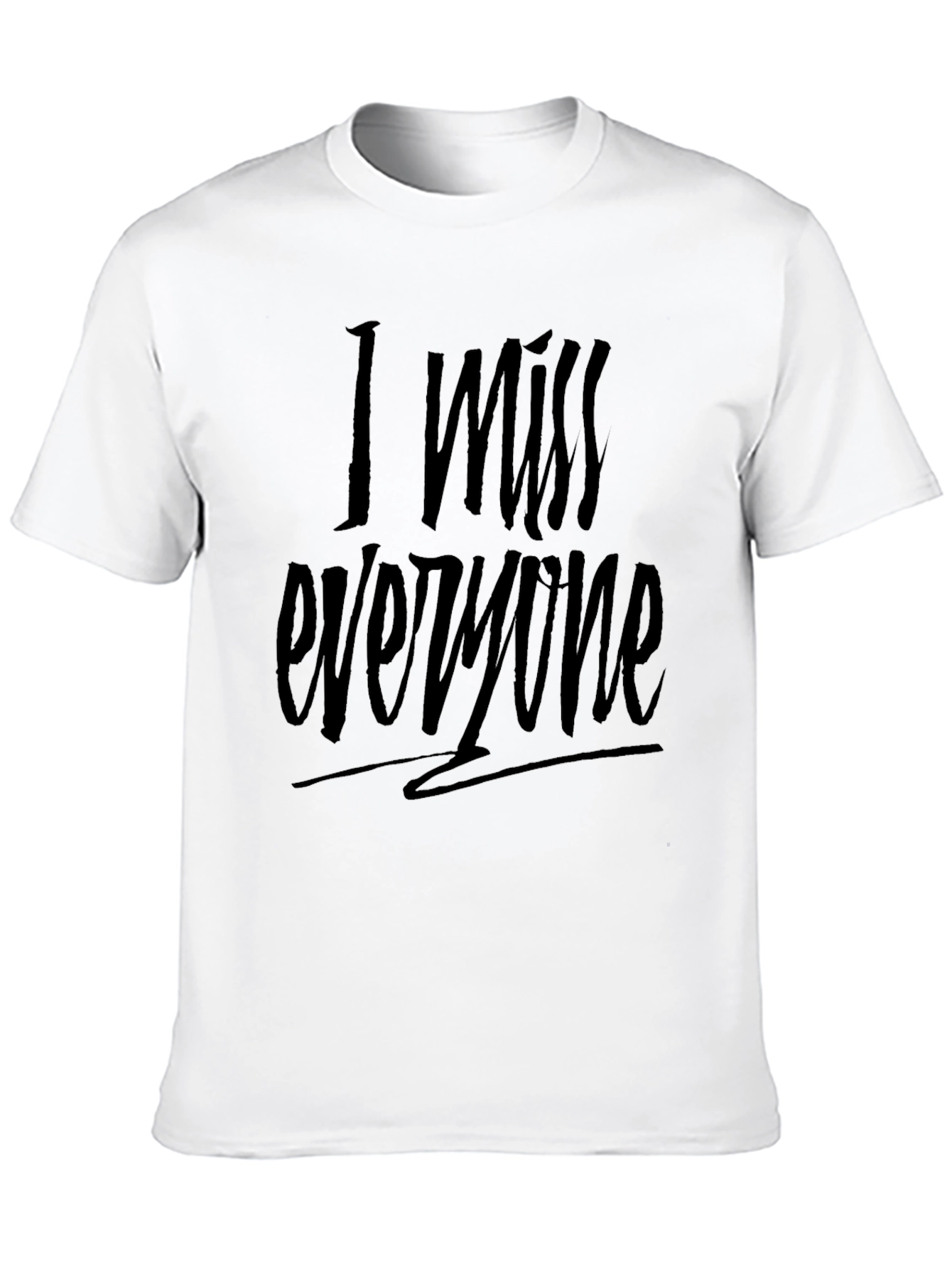 I Miss Everyone Black Graphic Tee