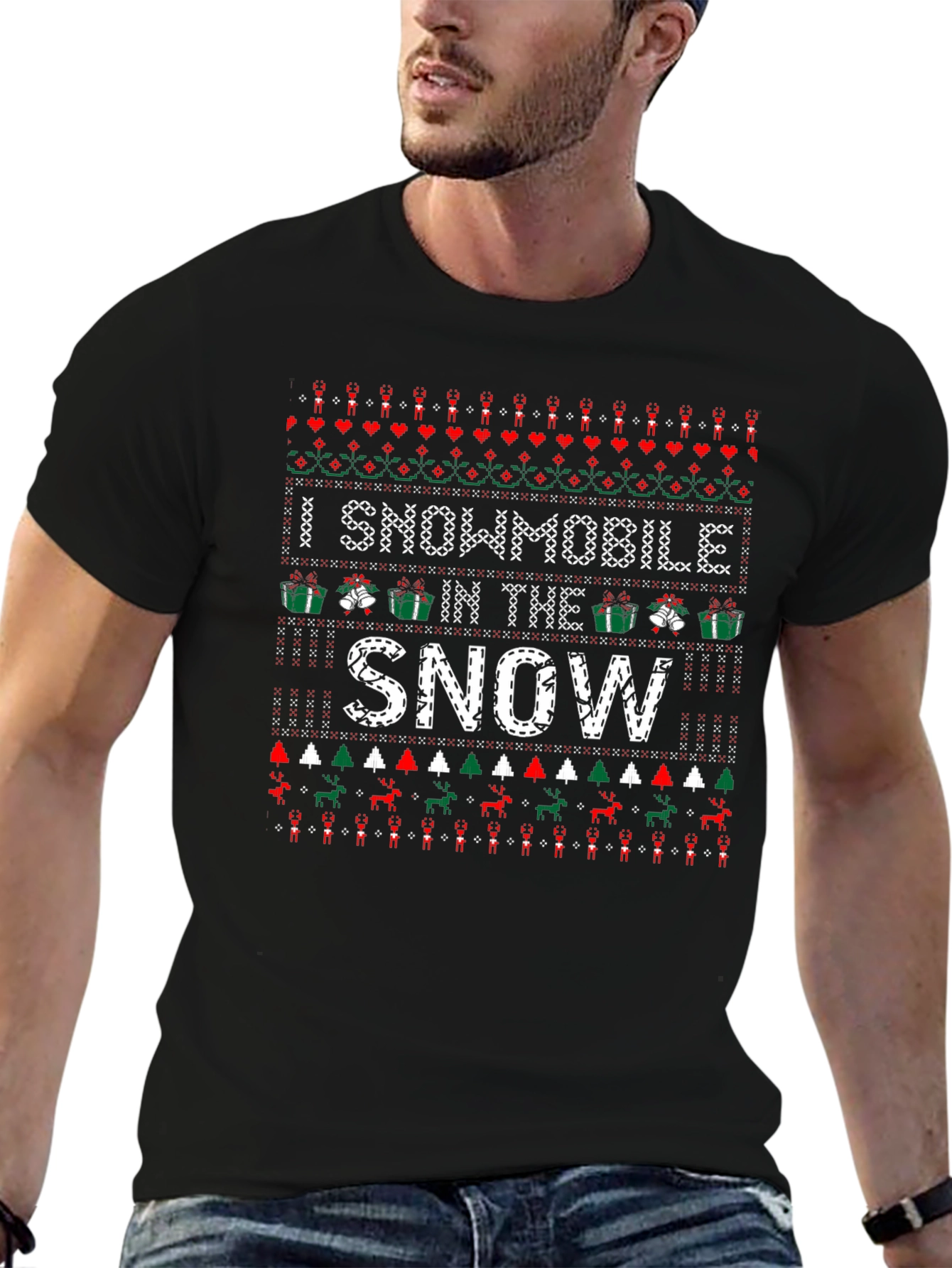 Funny Snowmobile Christmas T-Shirt