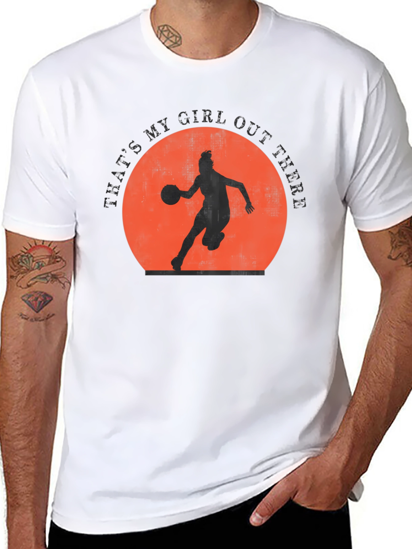 Basketball Girl T-Shirt - Thats My Girl Out There!