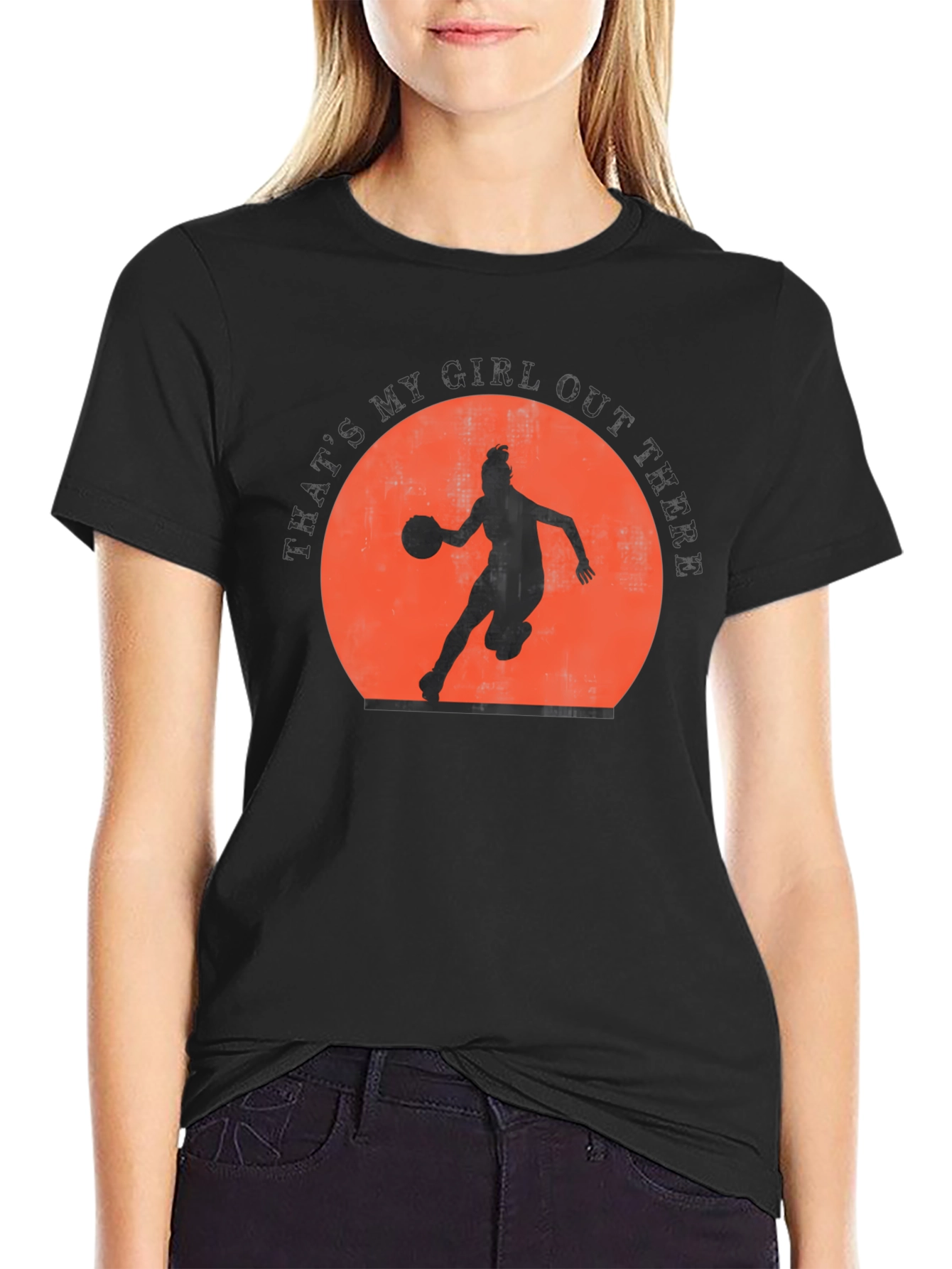 Basketball Girl T-Shirt - Thats My Girl Out There!