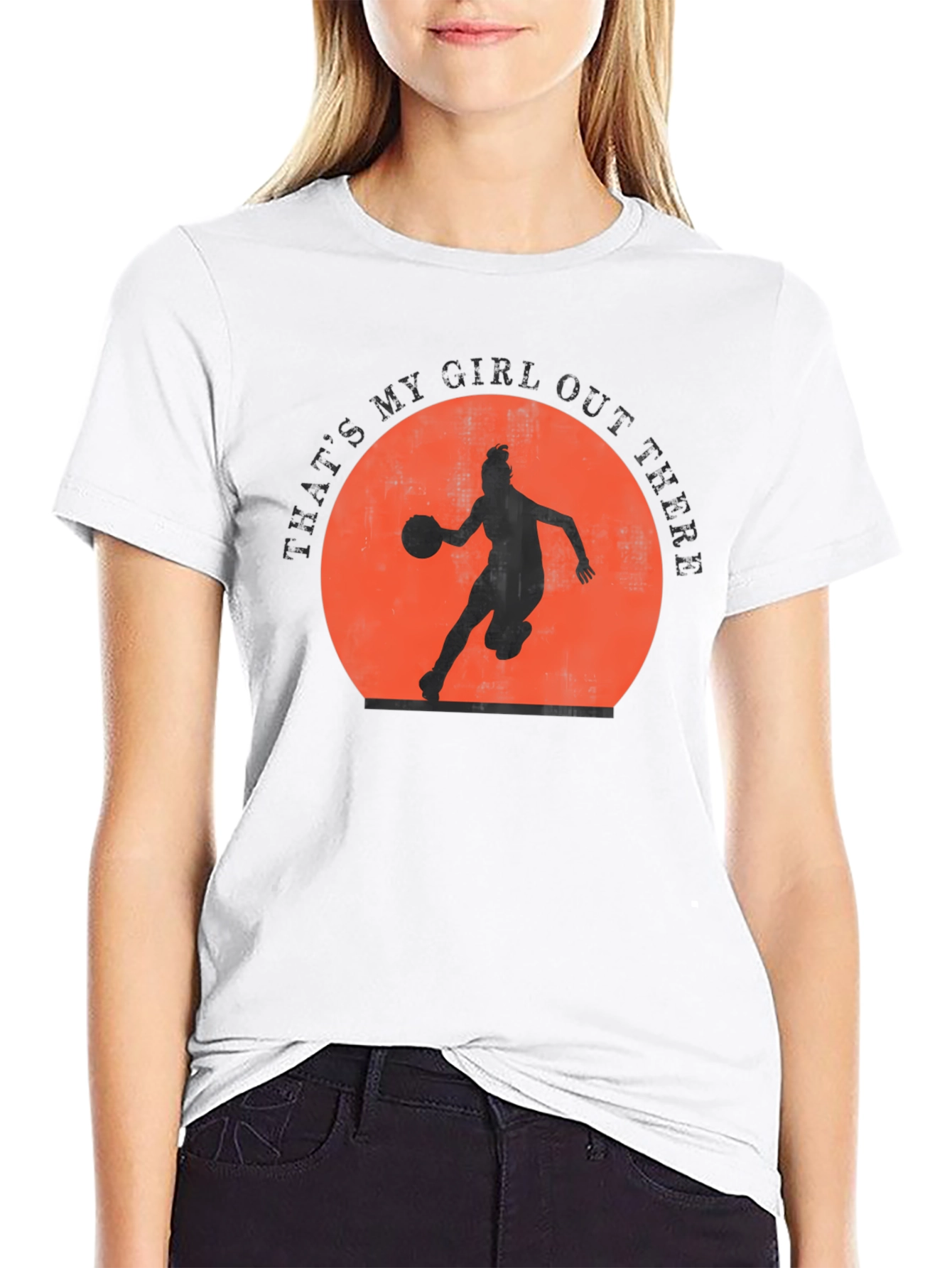Basketball Girl T-Shirt - Thats My Girl Out There!
