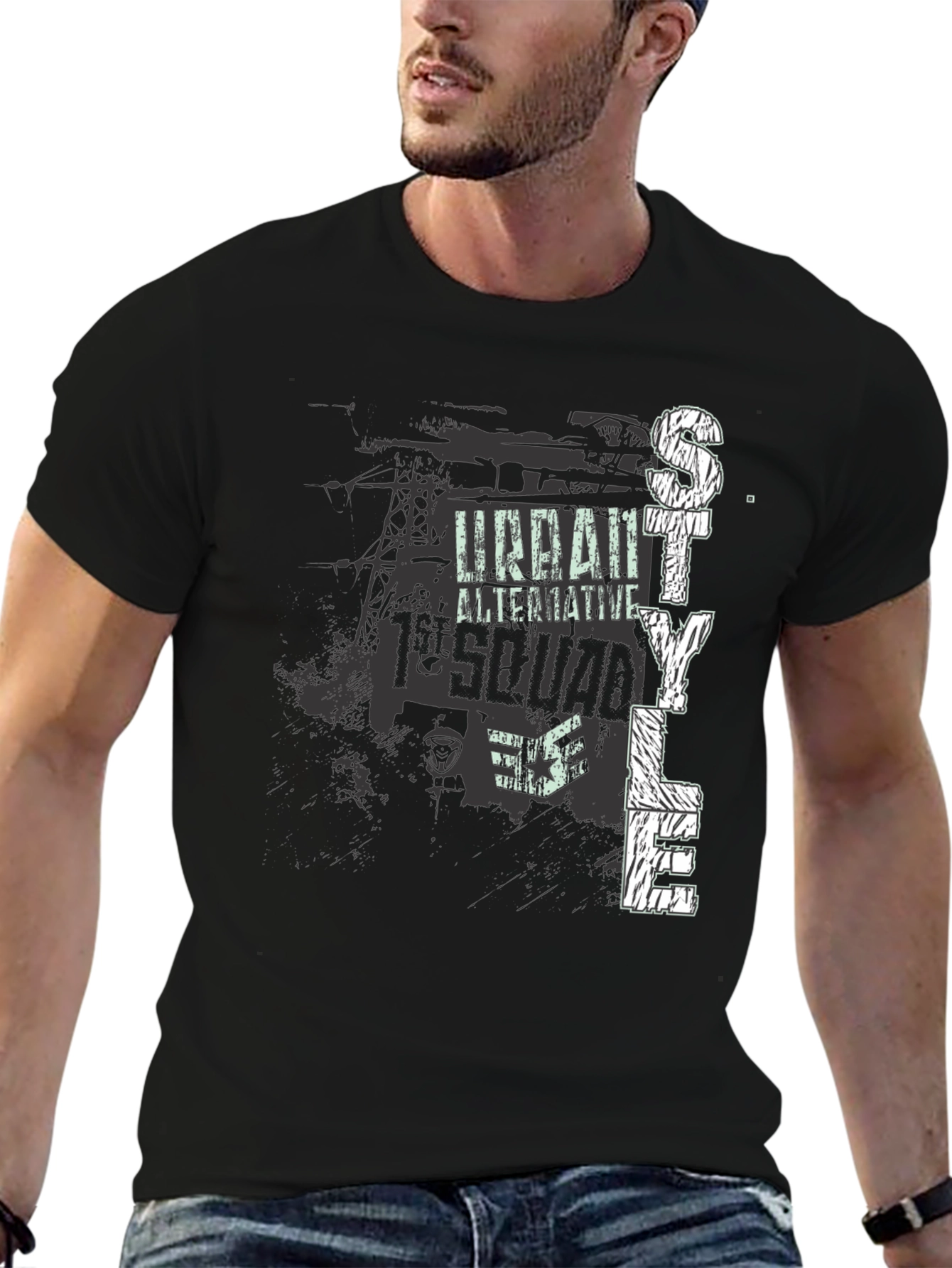 Urban Style Graphic Print Mens T-Shirt