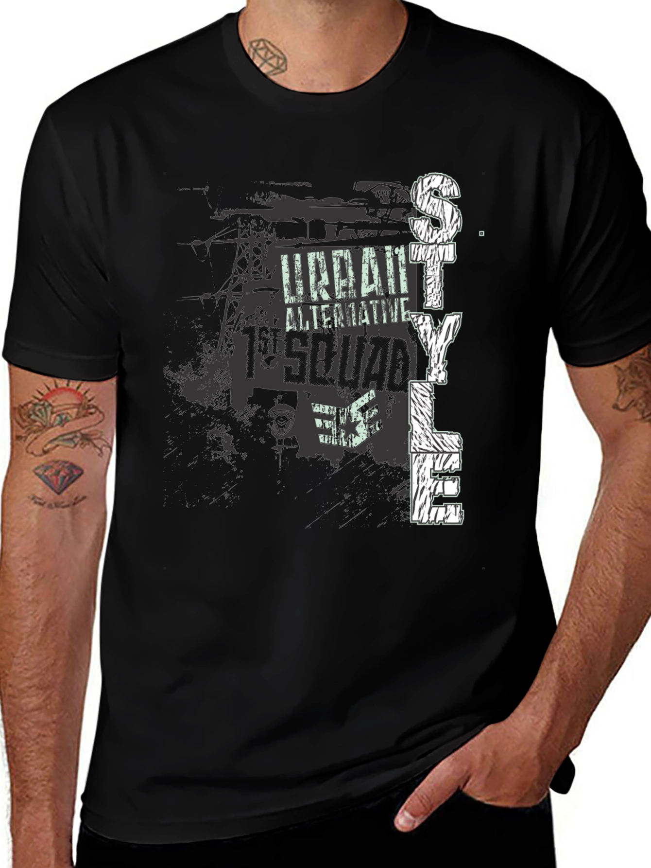 Urban Style Graphic Print Mens T-Shirt