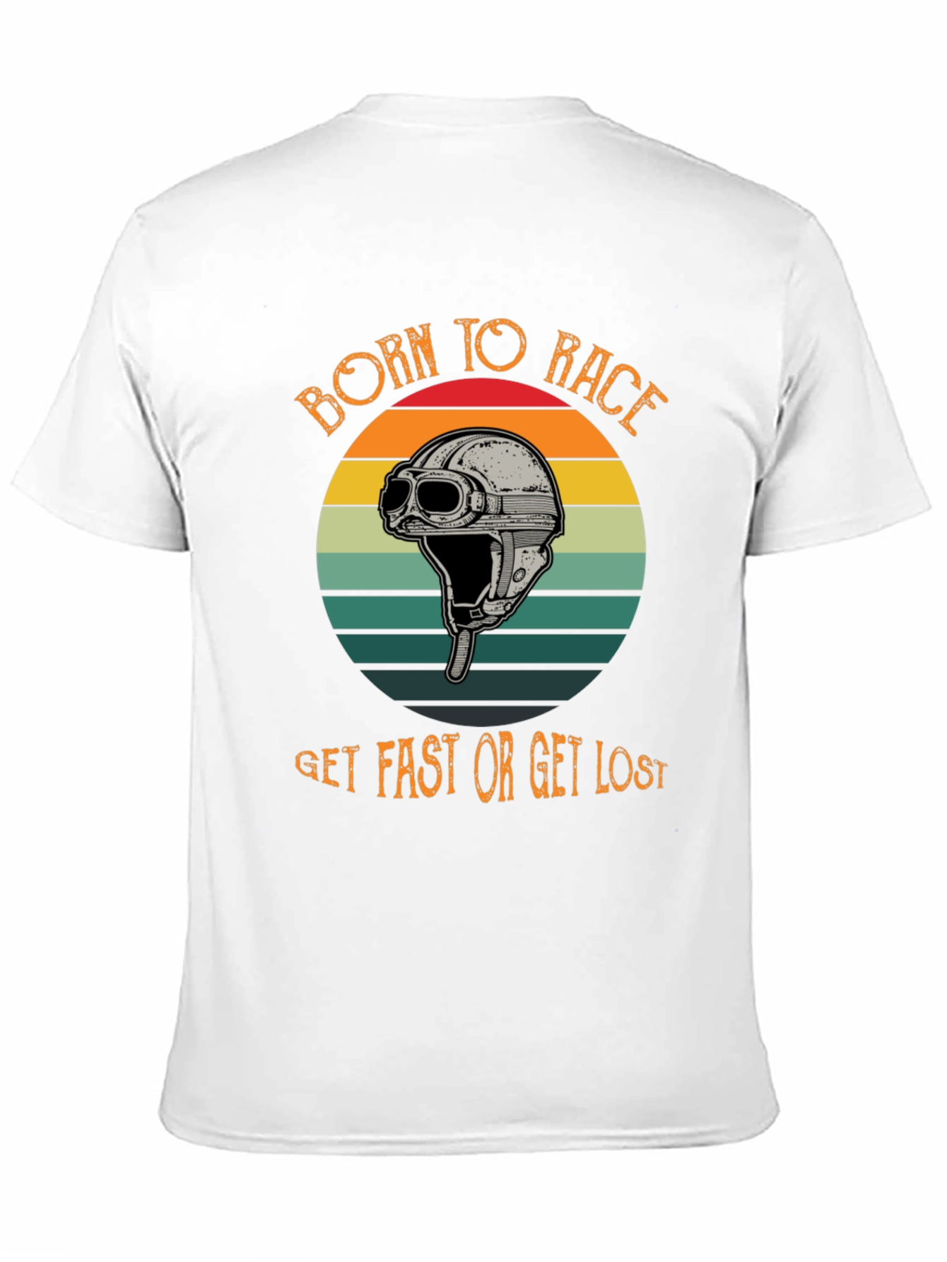 Born to Race T-Shirt - Retro Helmet Design