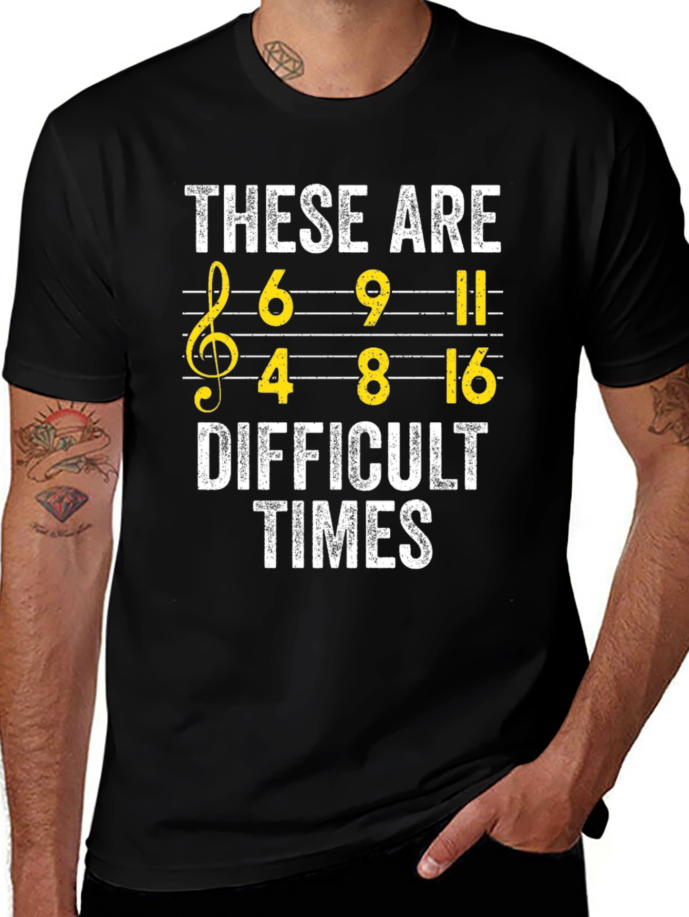 Difficult Times Music Pun T-Shirt