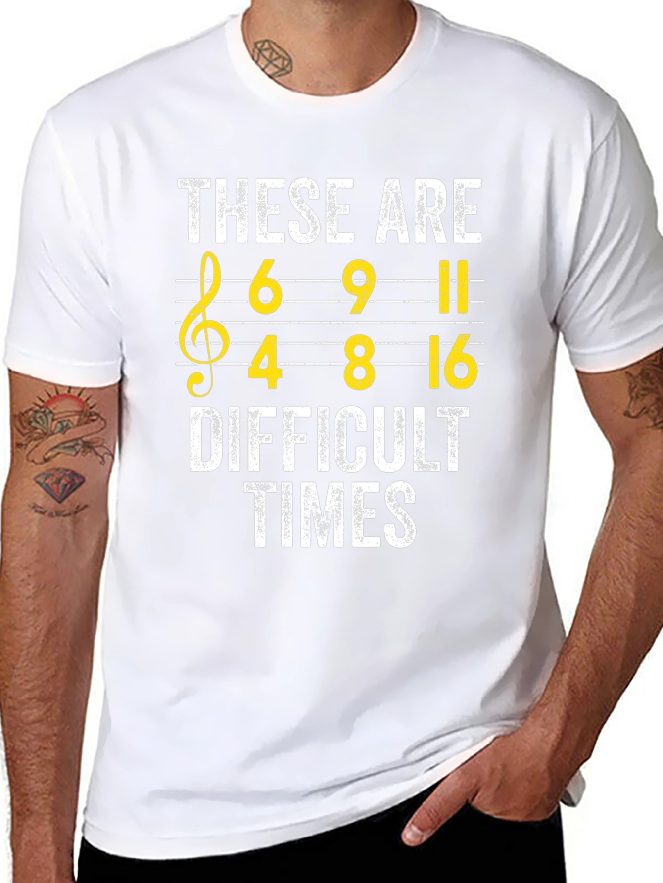 Difficult Times Music Pun T-Shirt