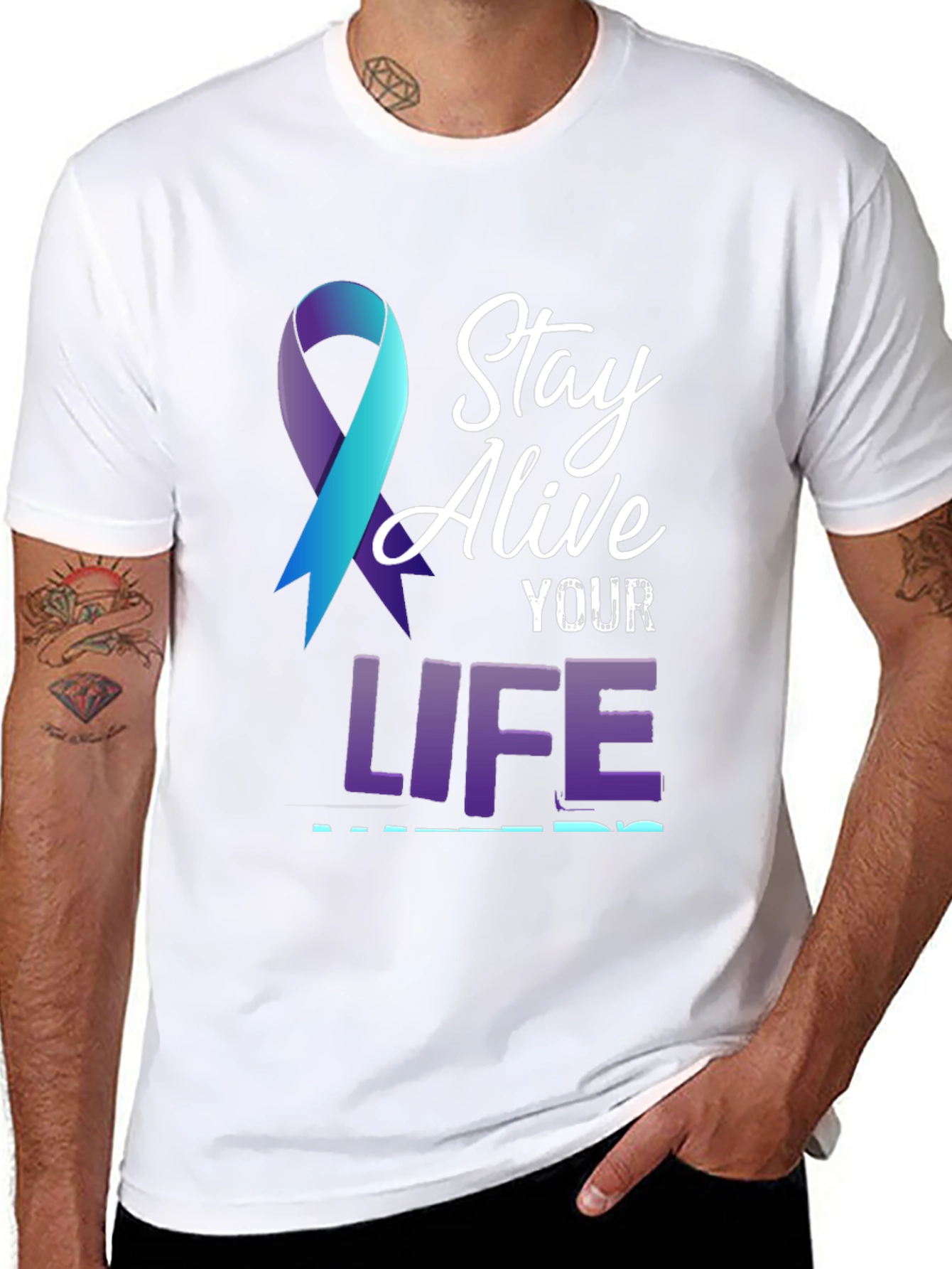 Stay Alive T-Shirt: Suicide Prevention Awareness