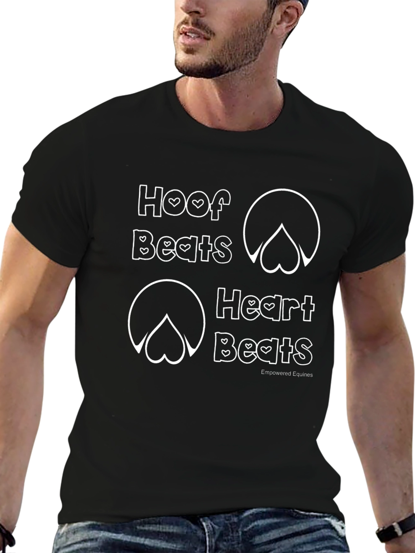 Hoof Beats Heart Beats T-Shirt - Equestrian Love