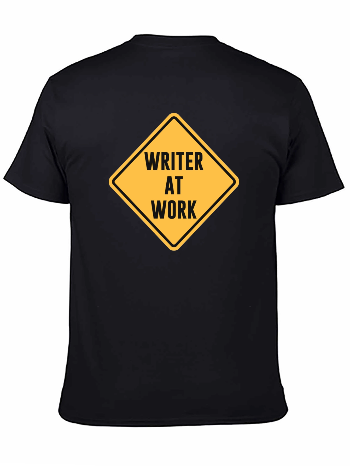 Writer At Work T-Shirt - Black Novelty Tee