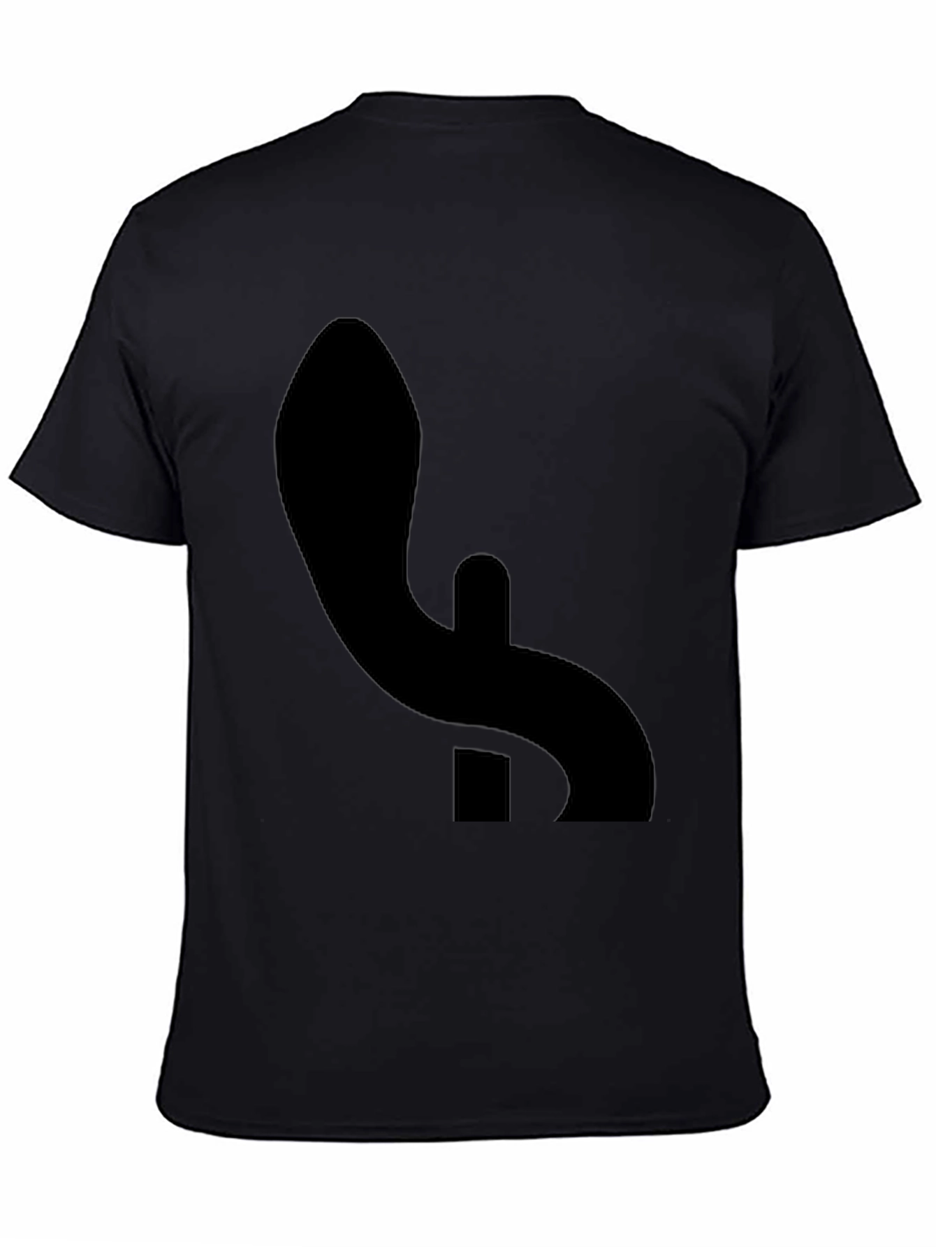 Black Graphic Tee - Abstract Minimalist Design