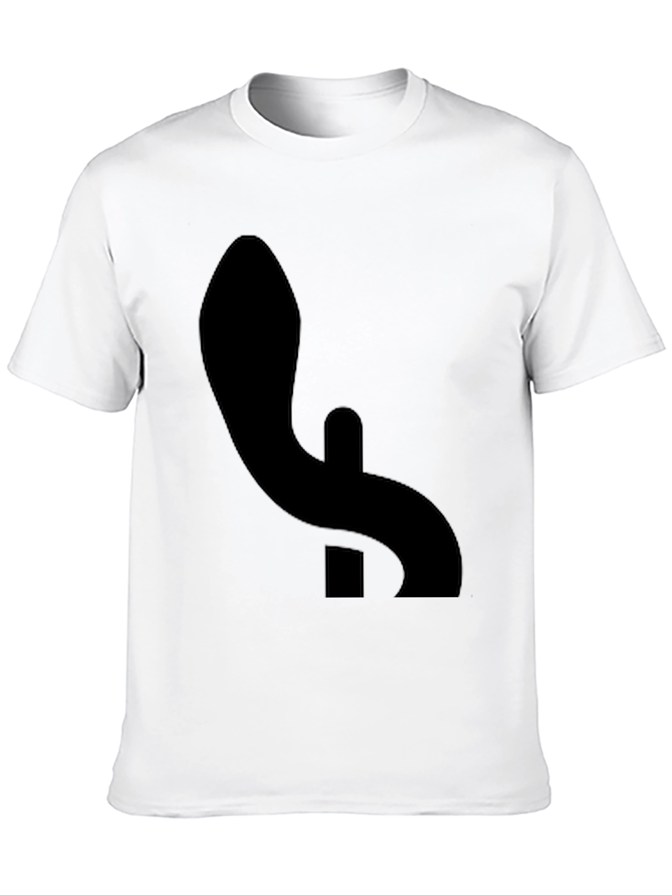 Black Graphic Tee - Abstract Minimalist Design