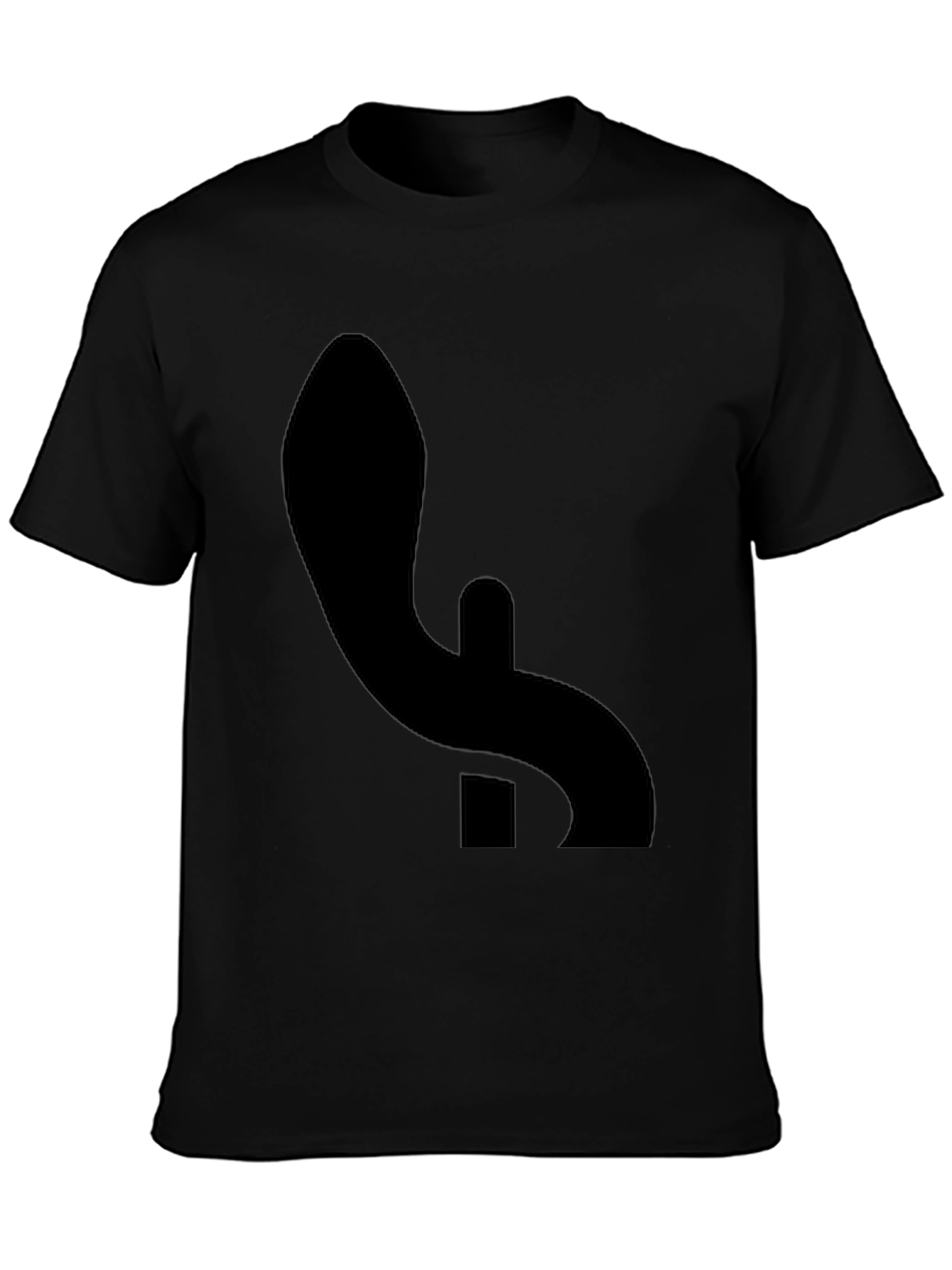 Black Graphic Tee - Abstract Minimalist Design